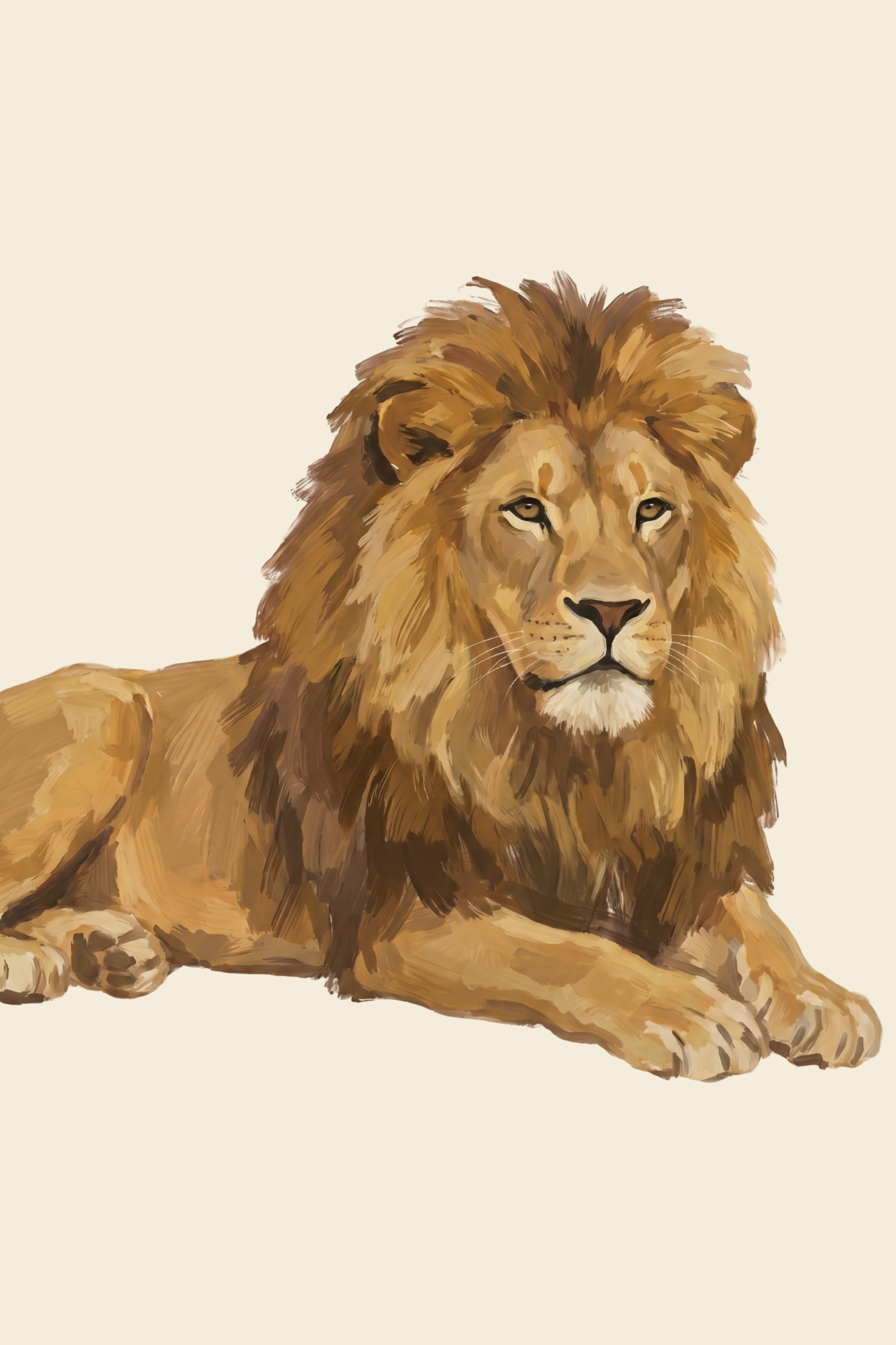 Majestic Golden Mane Lion Wall Art - Majestic Golden Mane