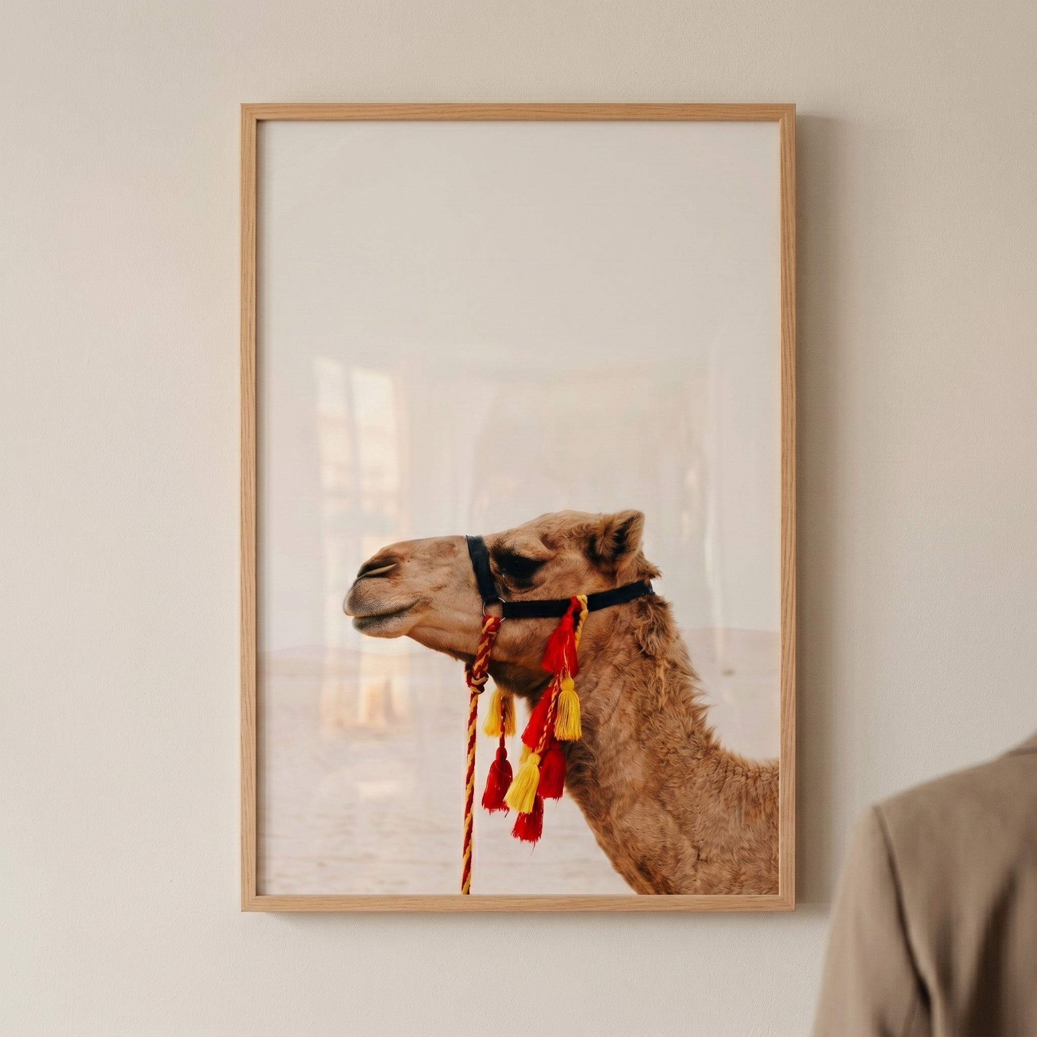 Minimalist Desert Landscape Camel Artwork - Desert Wanderer
