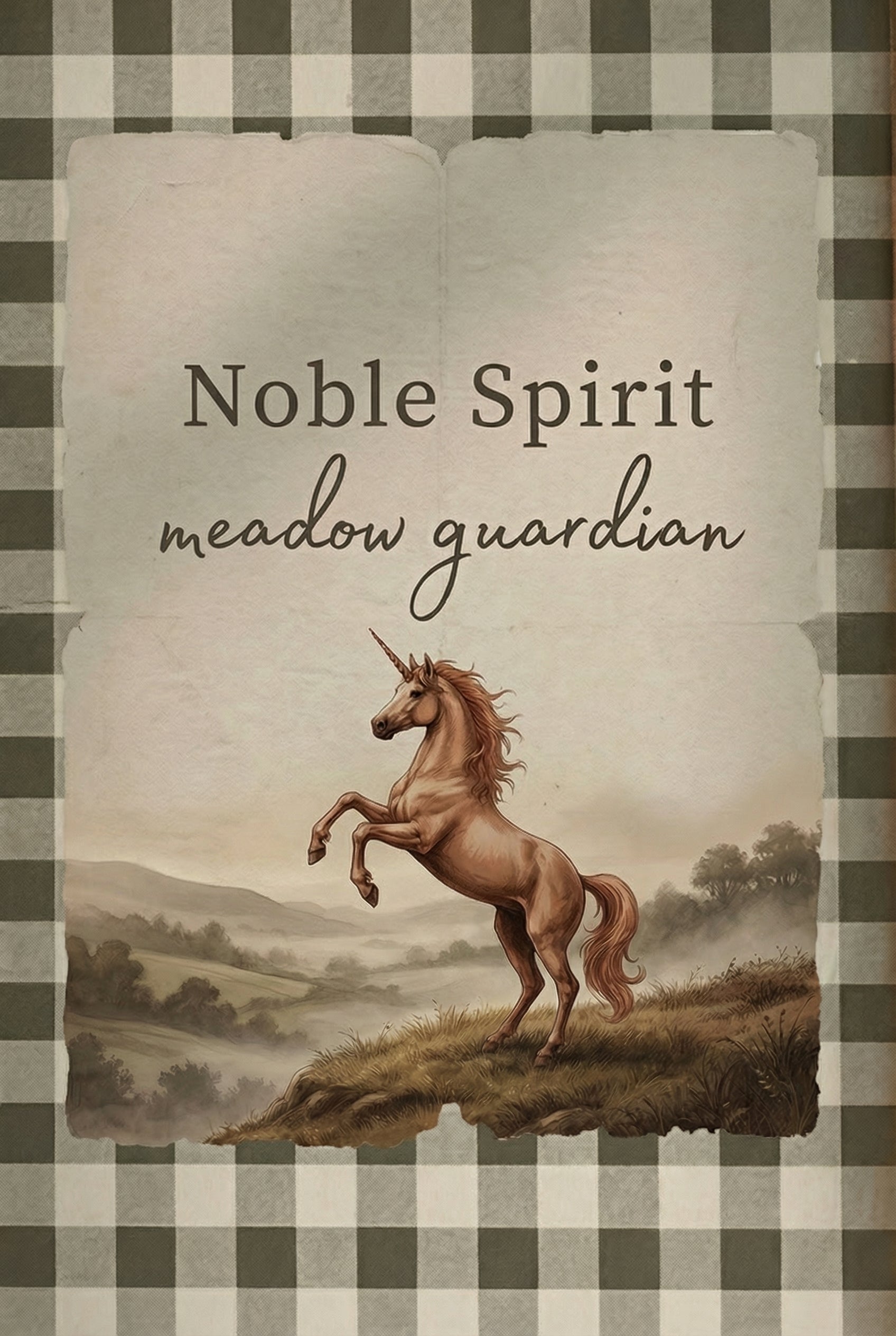 Misty Meadow Rearing Unicorn Wall Art - Noble Meadow Spirit
