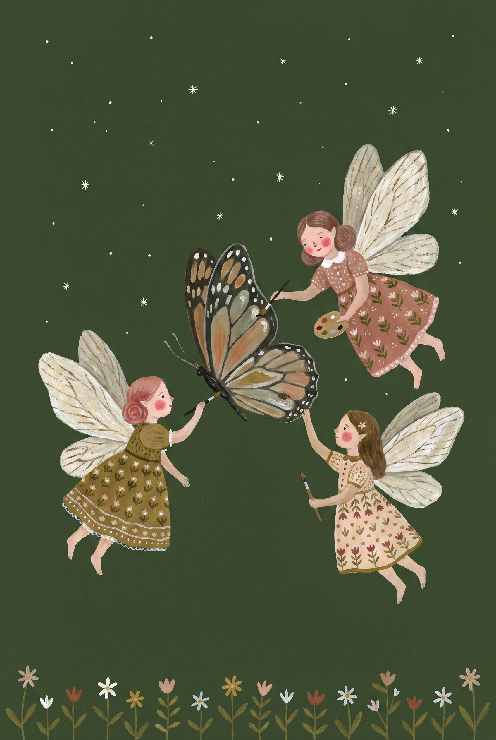 Monarch Butterfly Artist Fairies Wall Art - The Butterfly Artisans