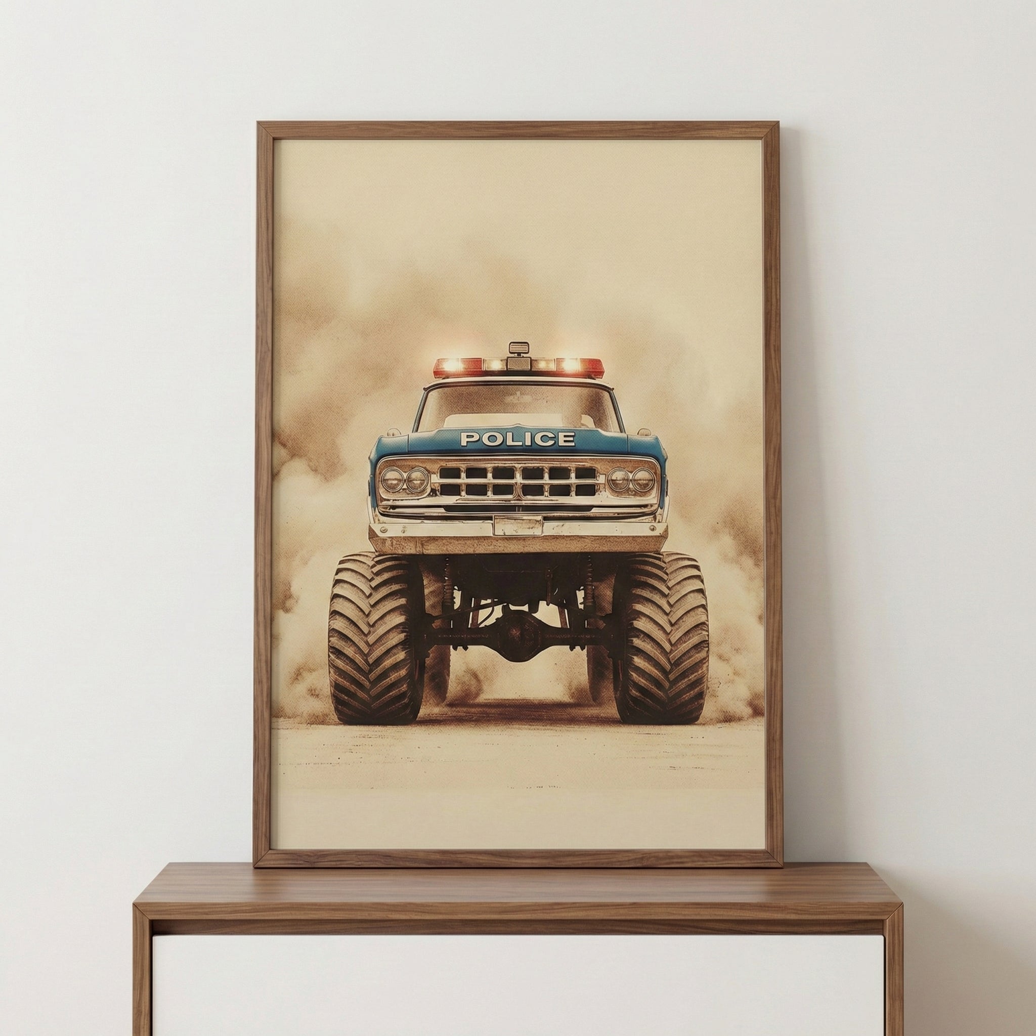 Titan's Dust - Monster Truck Framed Wall Art for Living Room, Bedroom or Office