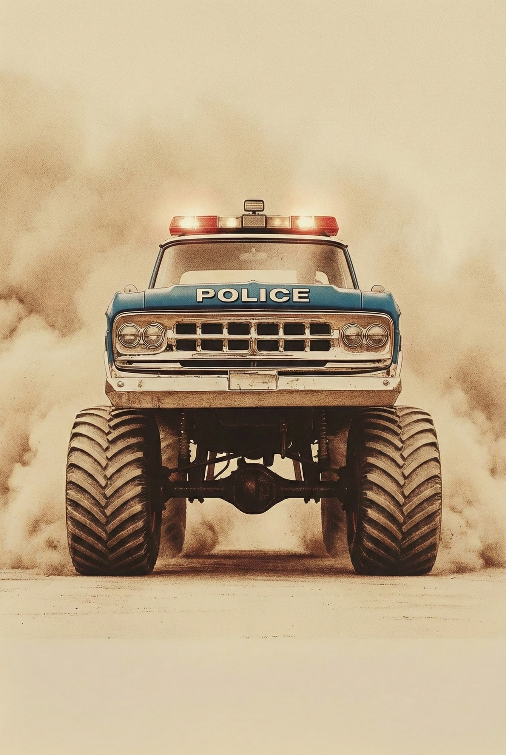 Titan's Dust - Monster Truck Framed Wall Art for Living Room, Bedroom or Office