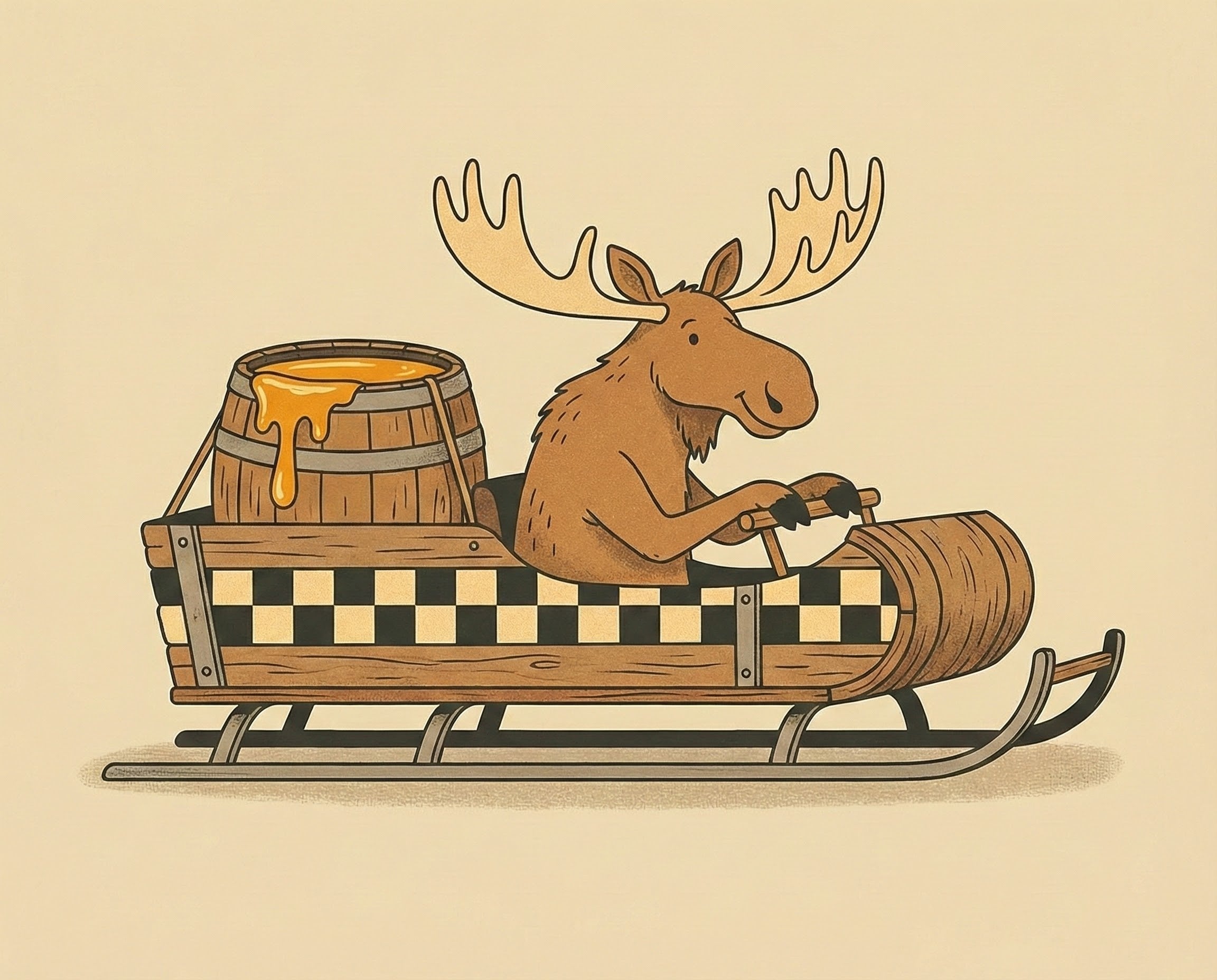 Moosey Sweet Treat - Moose Framed Wall Art for Nursery, Playroom or Kids Bedrooms