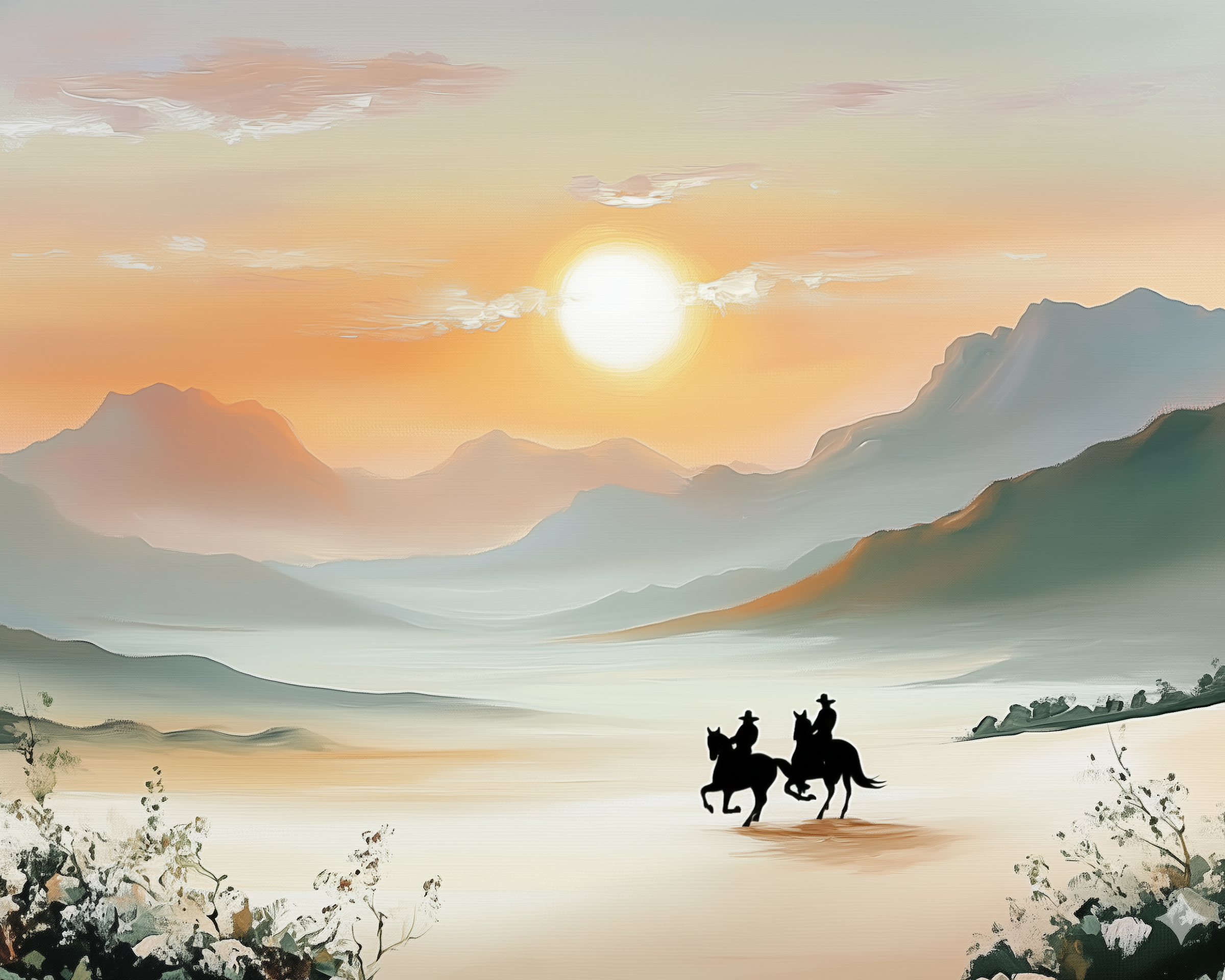 Distant Journey - Mountains Wall Art for Living Room, Bedroom or Office