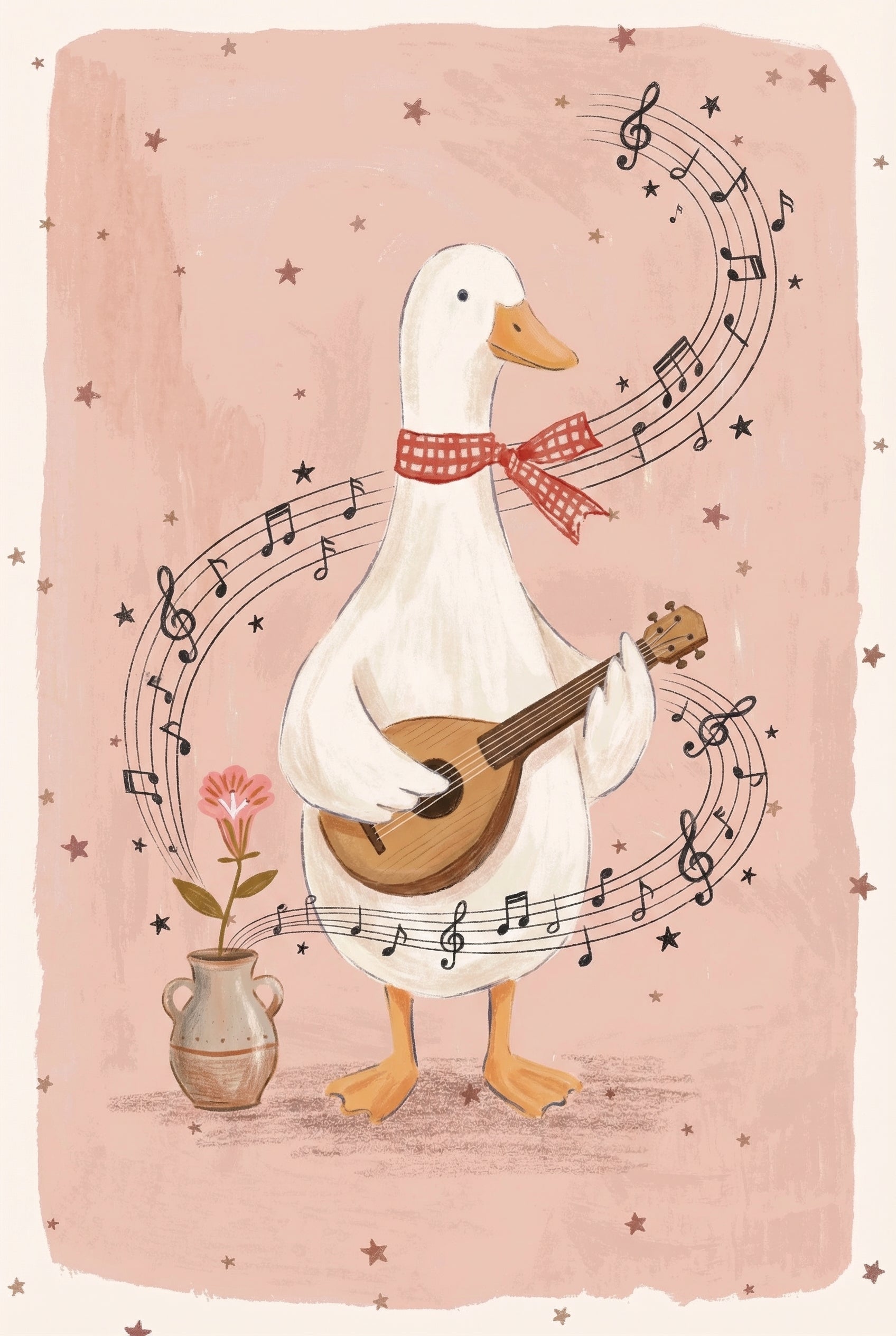 Musical Goose Wall Art - Musical Duck Serenade