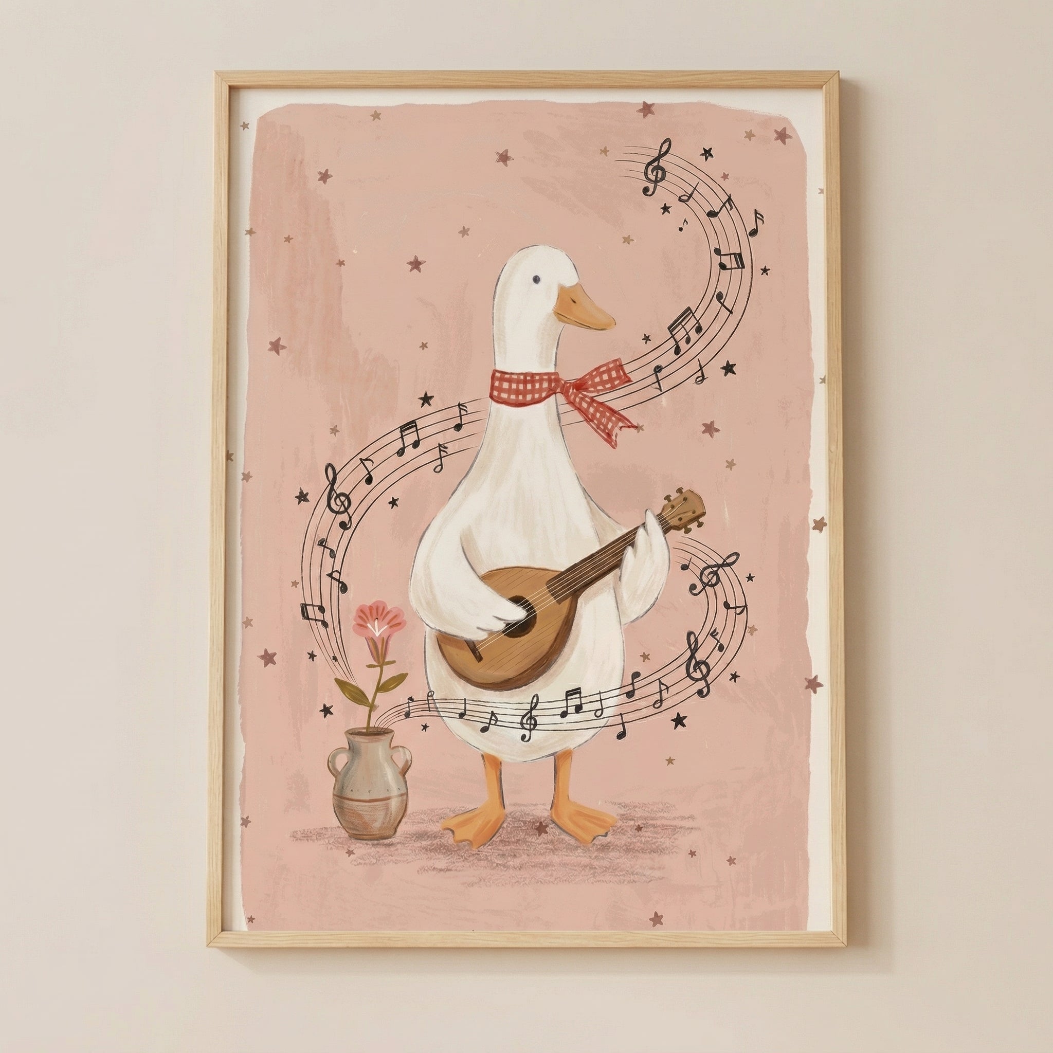 Musical Goose Wall Art - Musical Duck Serenade