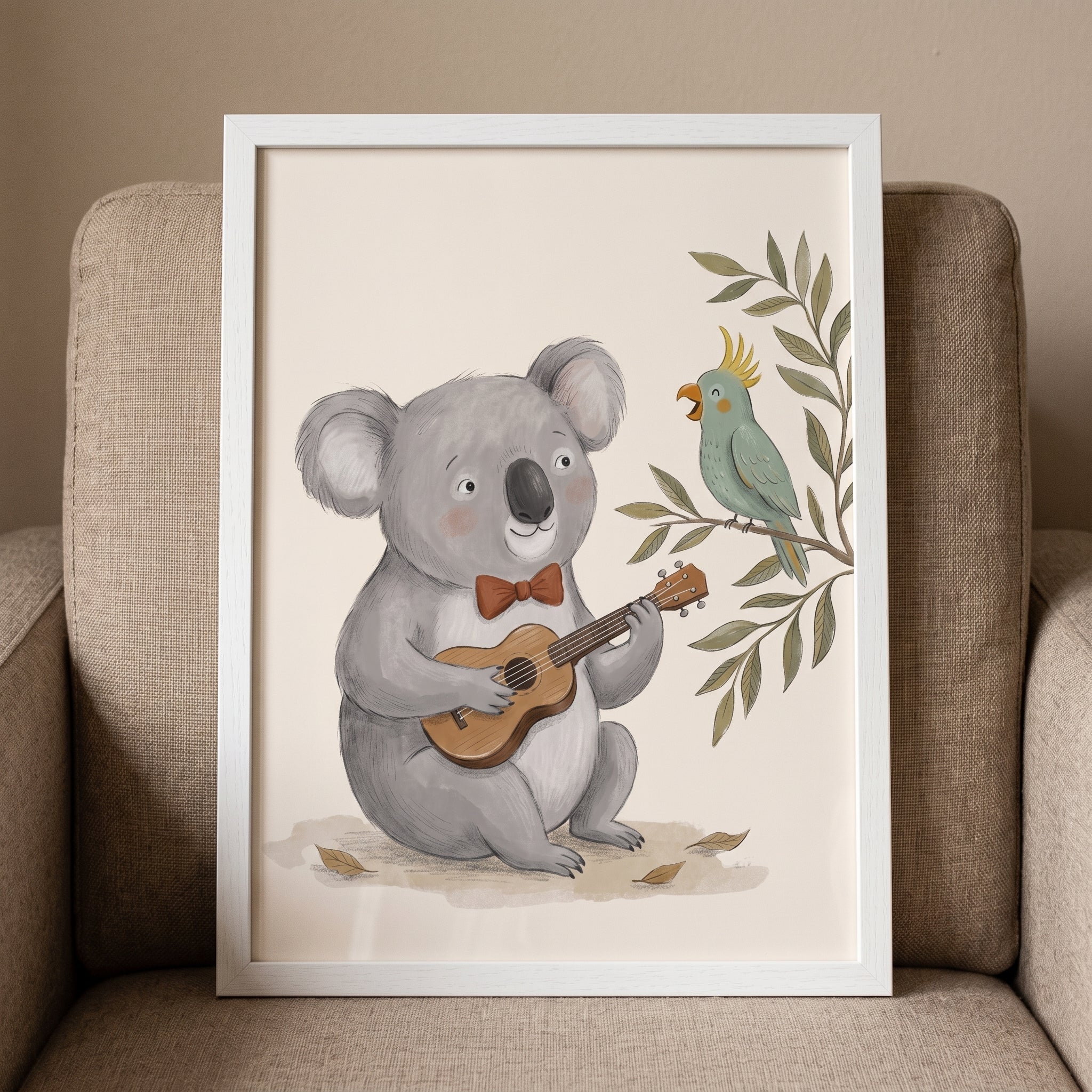 Musical Ukulele Playing Koala Wall Art - Ukulele Koala Song