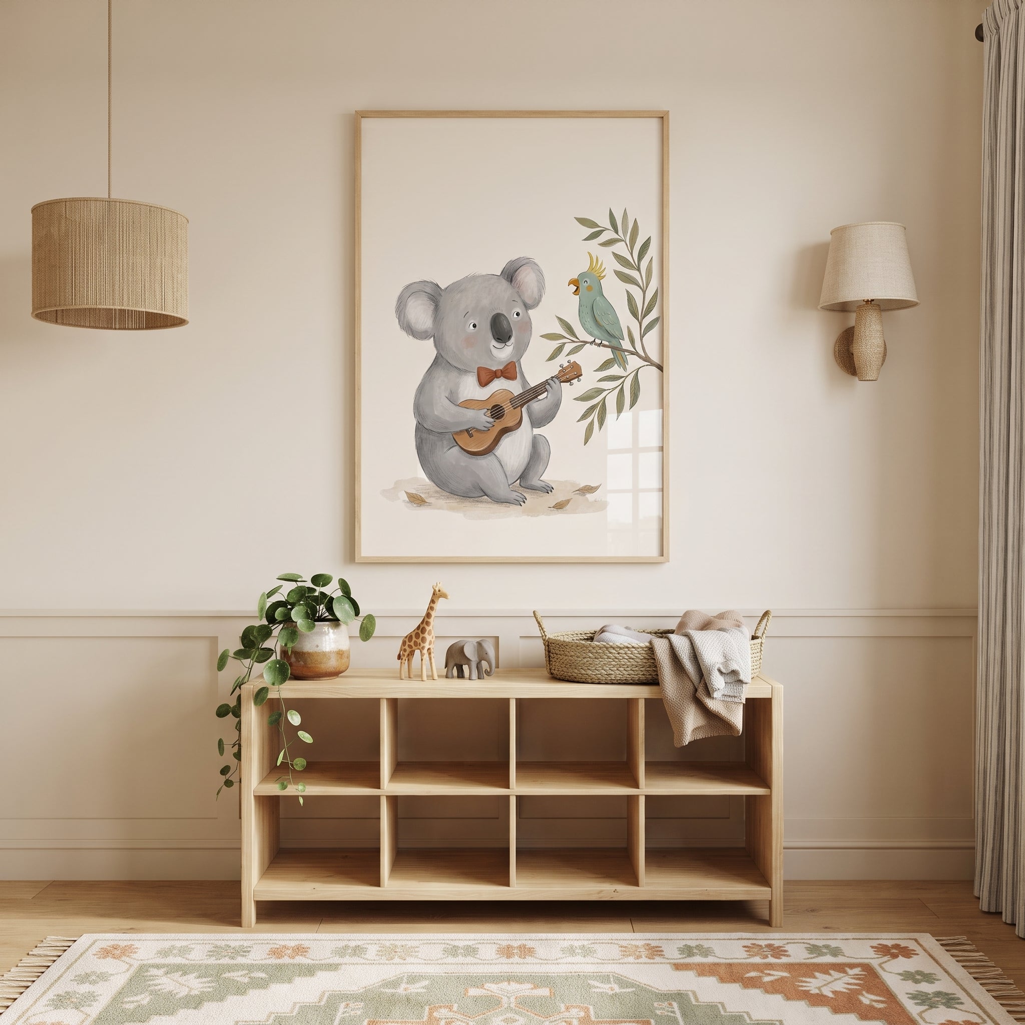 Musical Ukulele Playing Koala Wall Art - Ukulele Koala Song