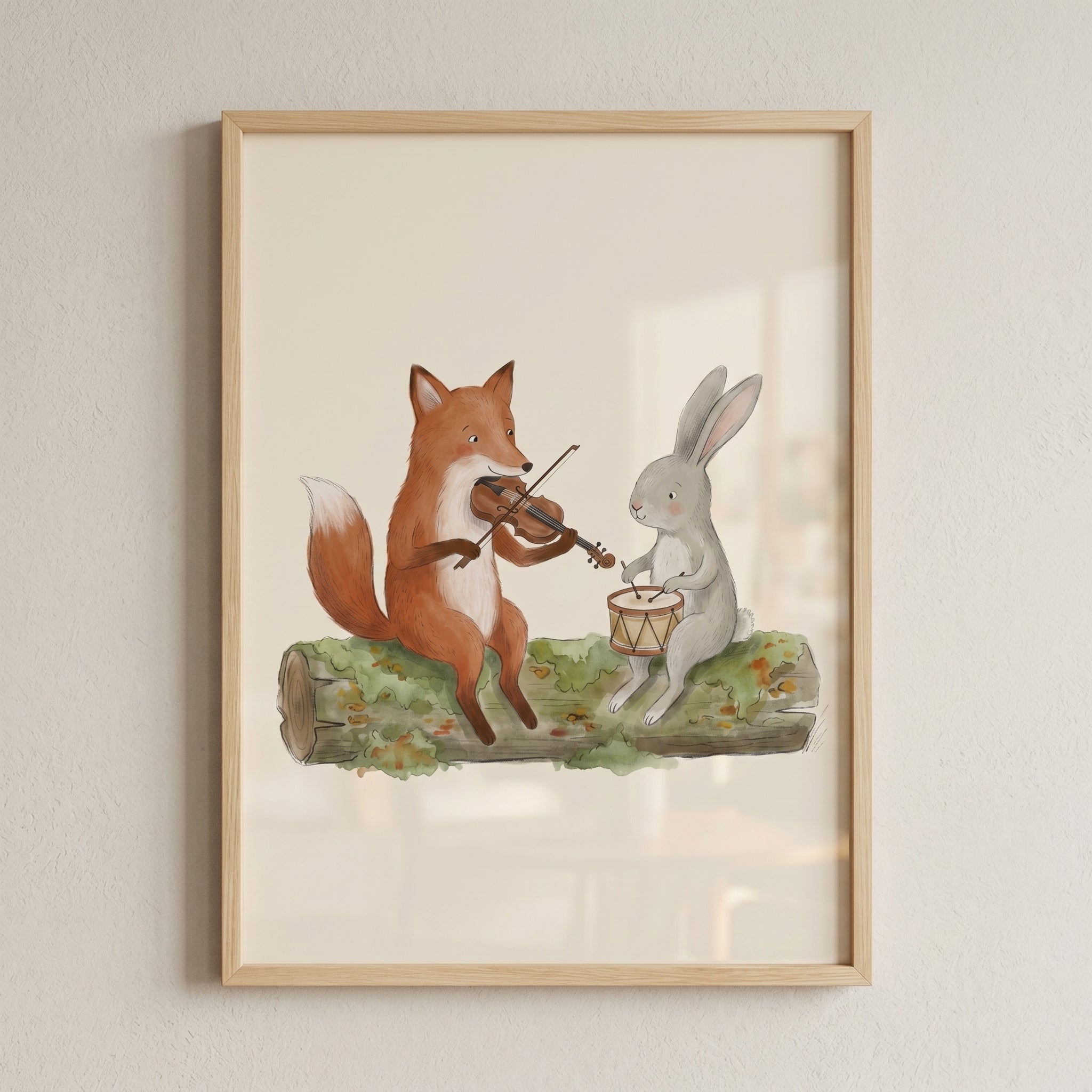 Musical Woodland Animals Wall Art - Woodland Musical Duet