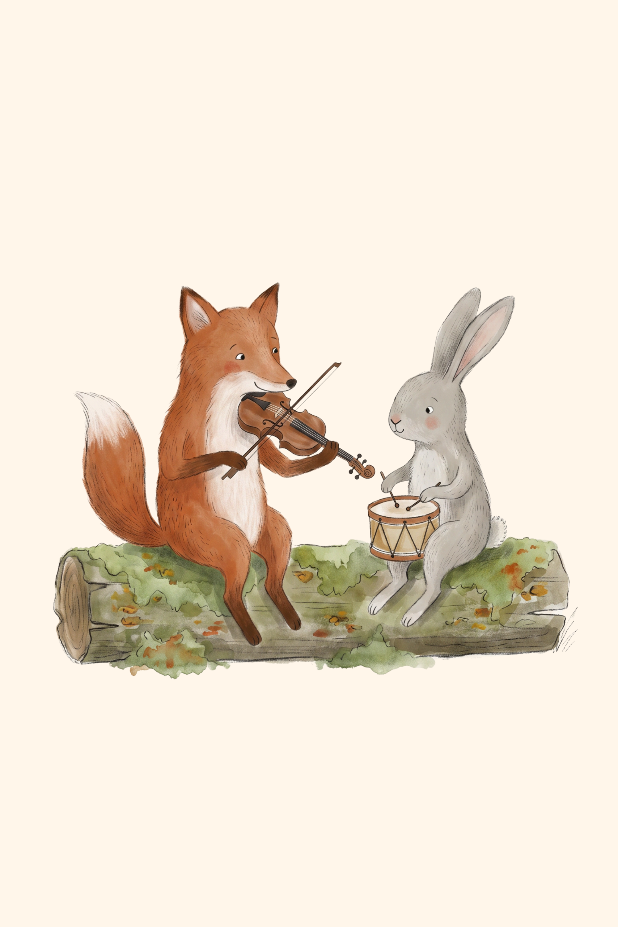 Musical Woodland Animals Wall Art - Woodland Musical Duet