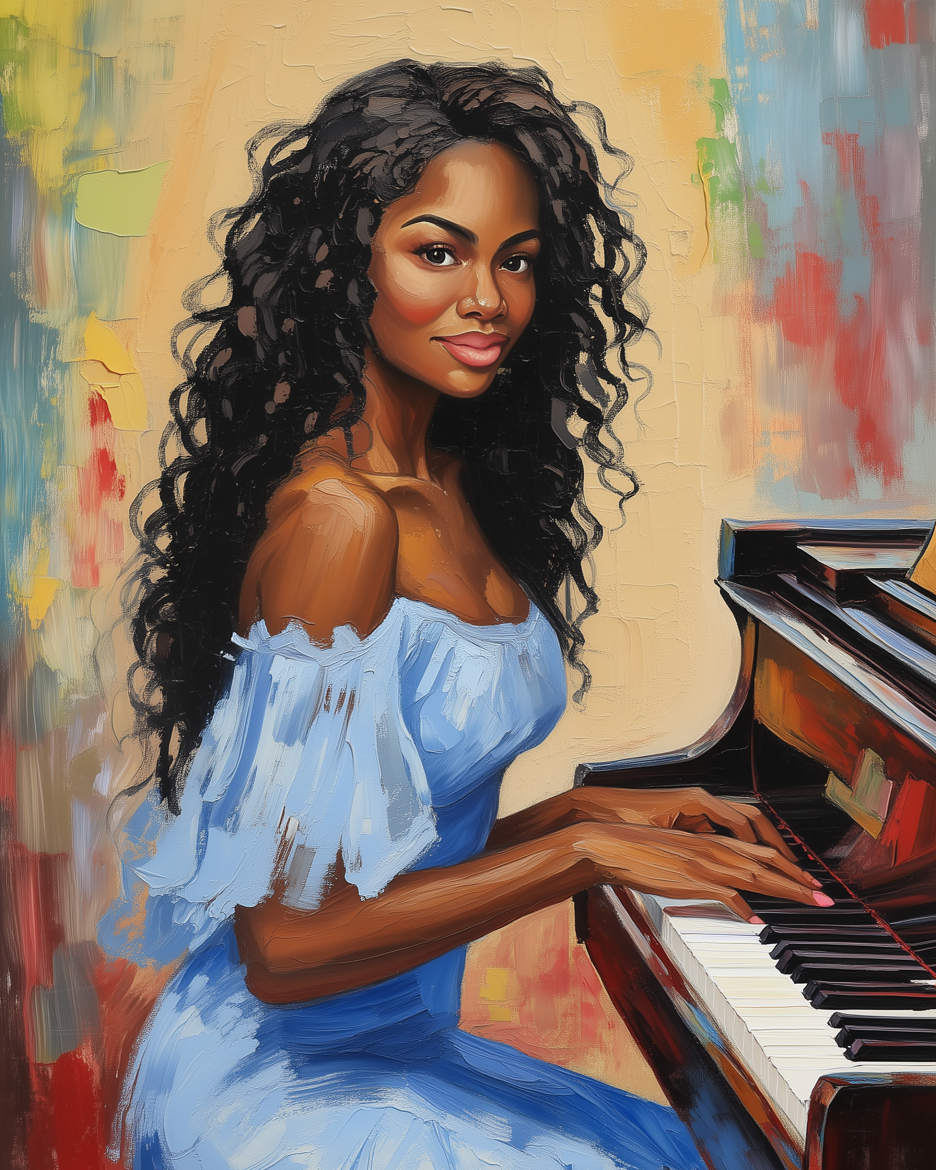 Harmonic Muse - Musician Wall Art for Living Room, Bedroom or Office