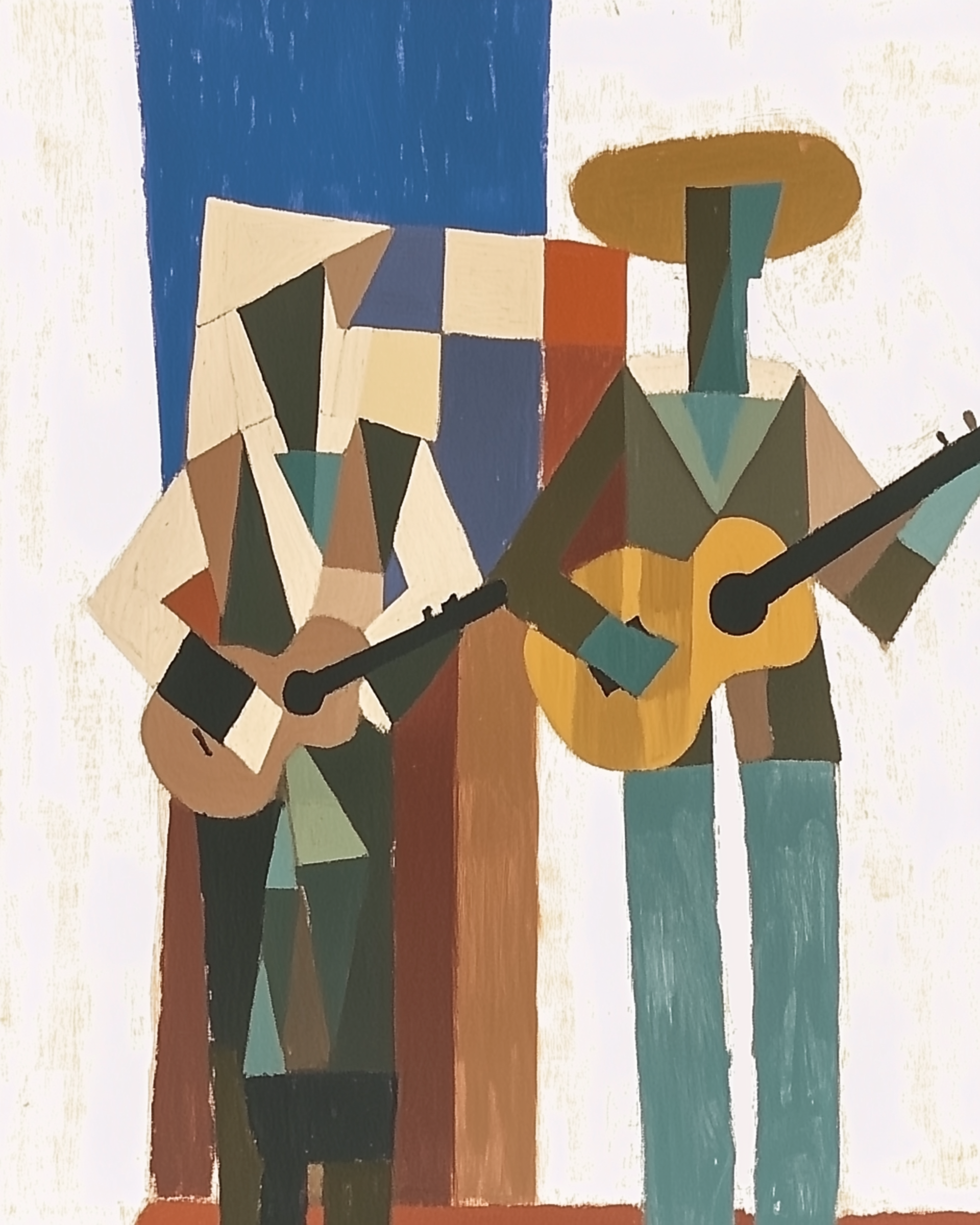 Geometric Harmony - Musicians Wall Art for Living Room, Bedroom or Office