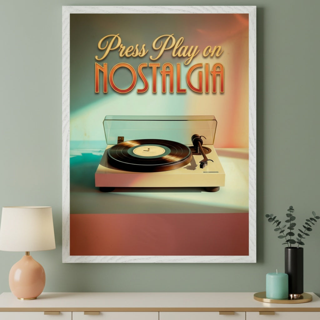 Nostalgic Rhythms - Nostalgia Framed Wall Art for Living Room, Bedroom or Office