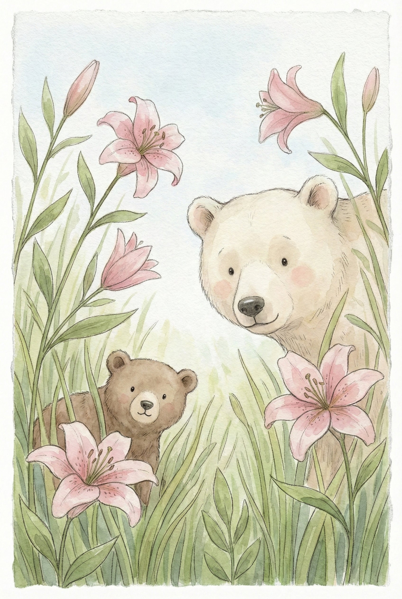 Nursery Bear Wall Art - Gentle Meadow Bears