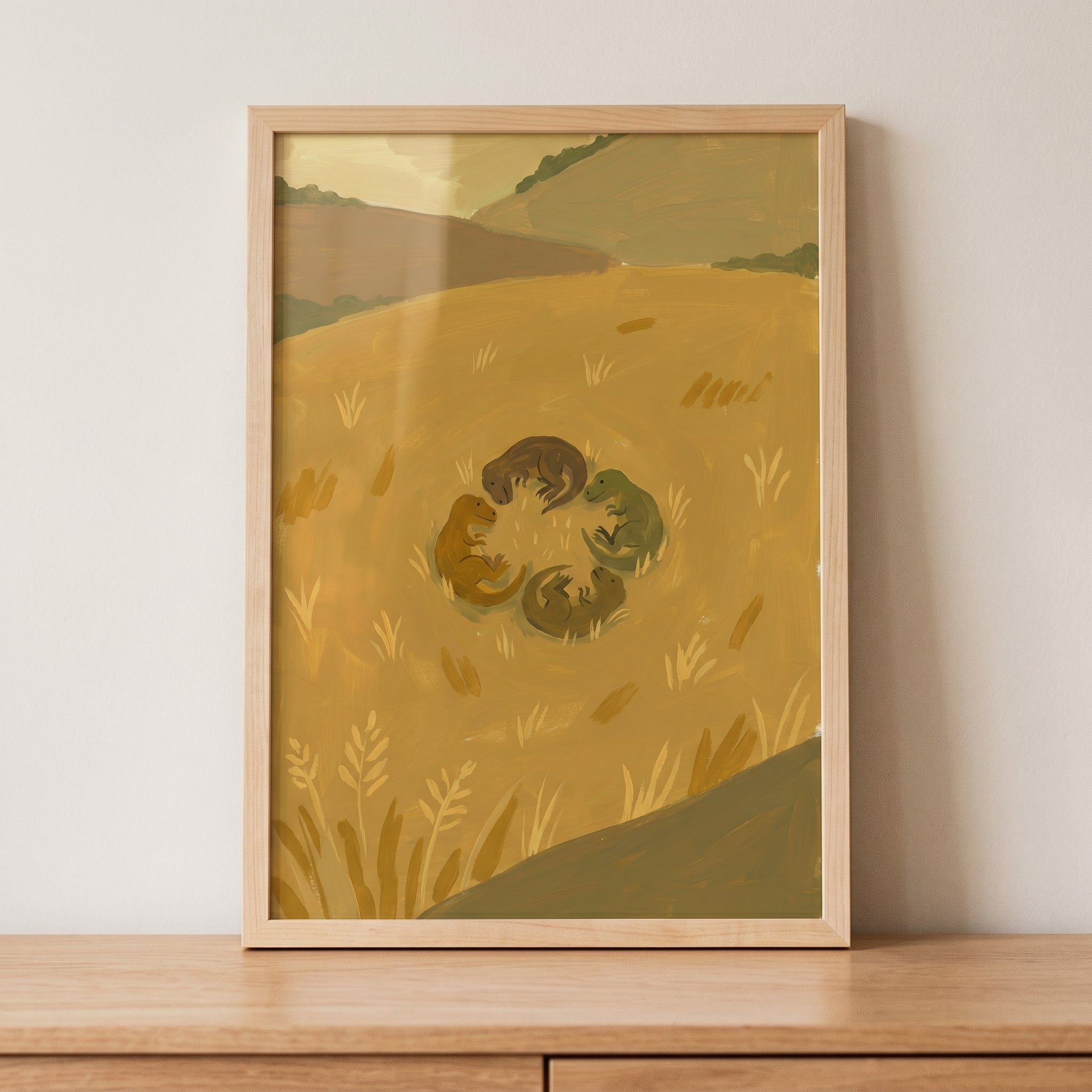Ochre Field Baby T-rex Wall Art - Tiny Dino Dreams
