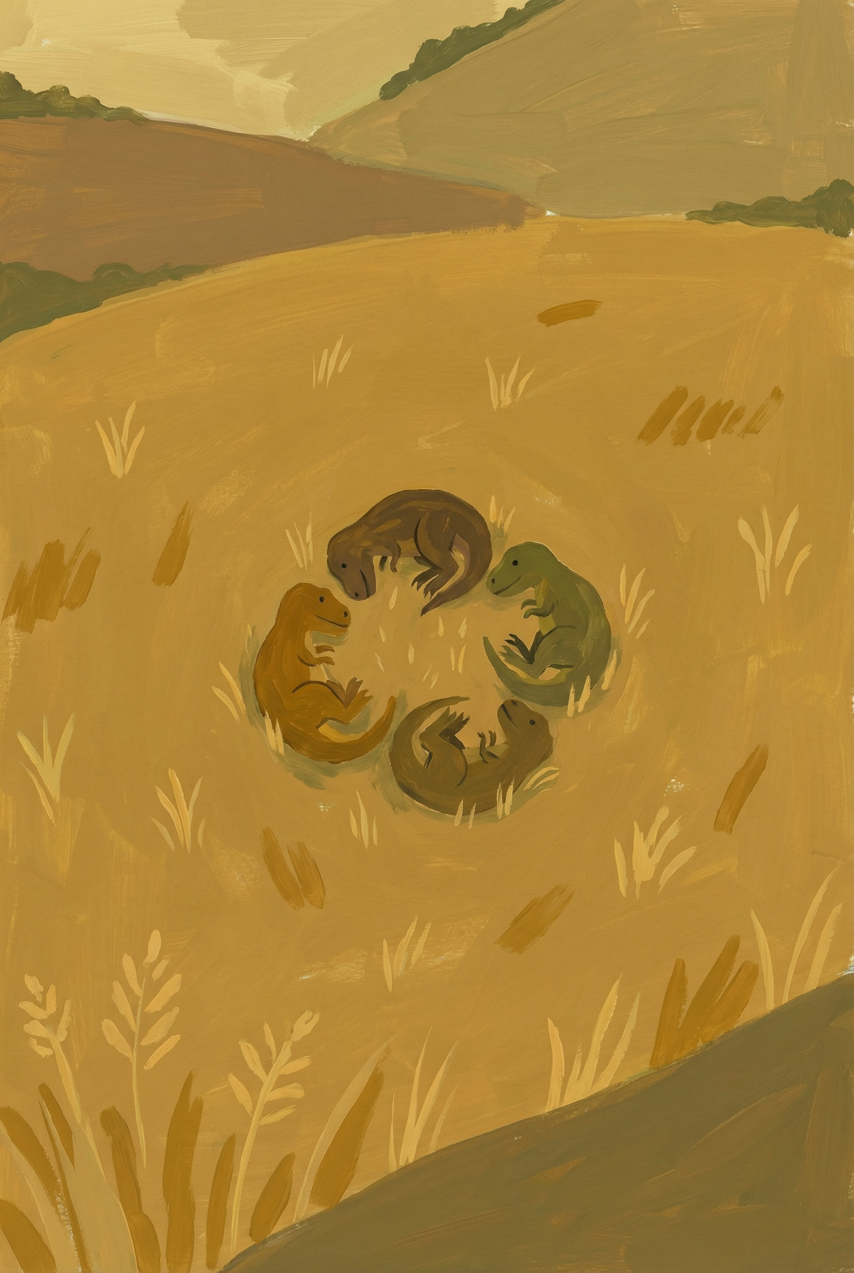 Ochre Field Baby T-rex Wall Art - Tiny Dino Dreams