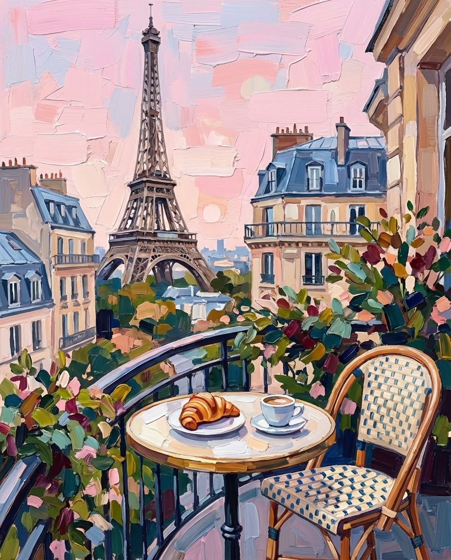 Charming Paris Escape - Paris Framed Wall Art for Living Room, Bedroom or Office