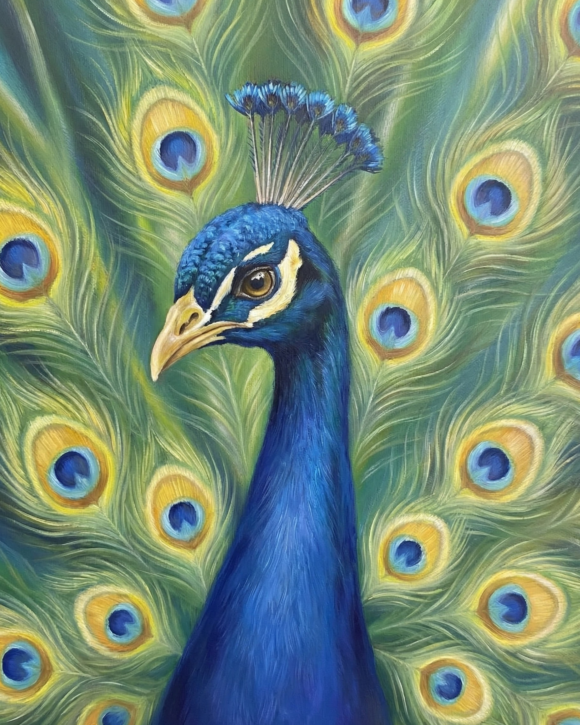 Emerald Grace - Peacock Framed Wall Art for Living Room, Bedroom or Office