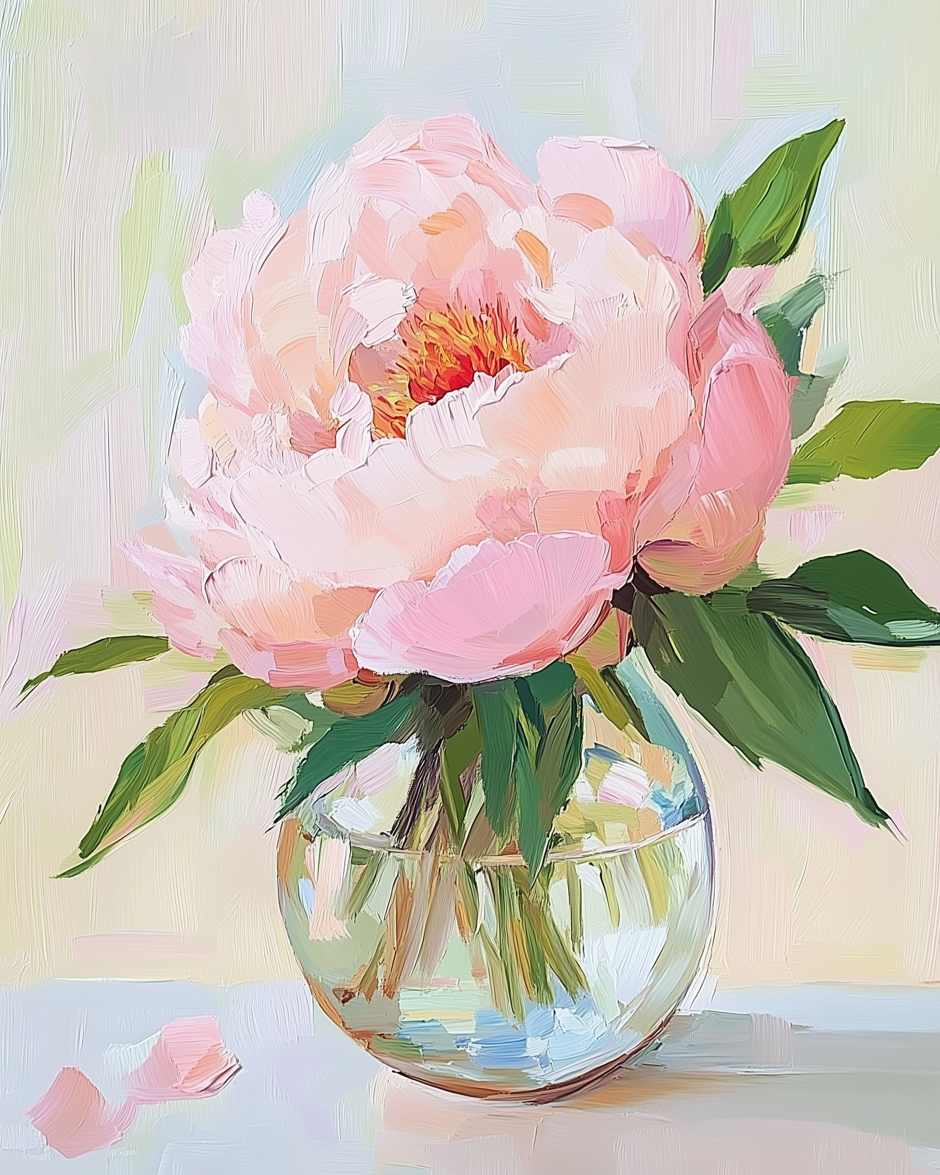 Peony Grace - Peony Wall Art for Living Room, Bedroom or Office