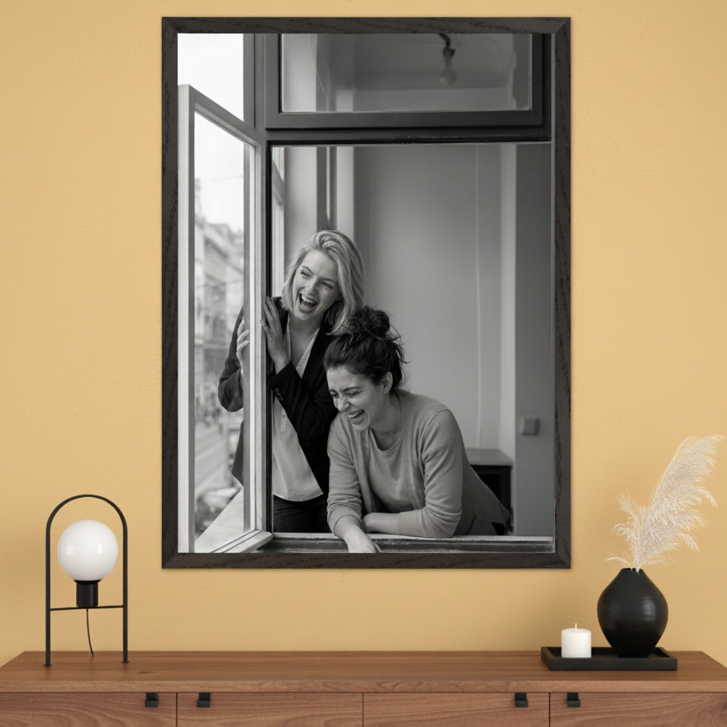 Shared Laughter - People Framed Wall Art for Living Room, Bedroom or Office