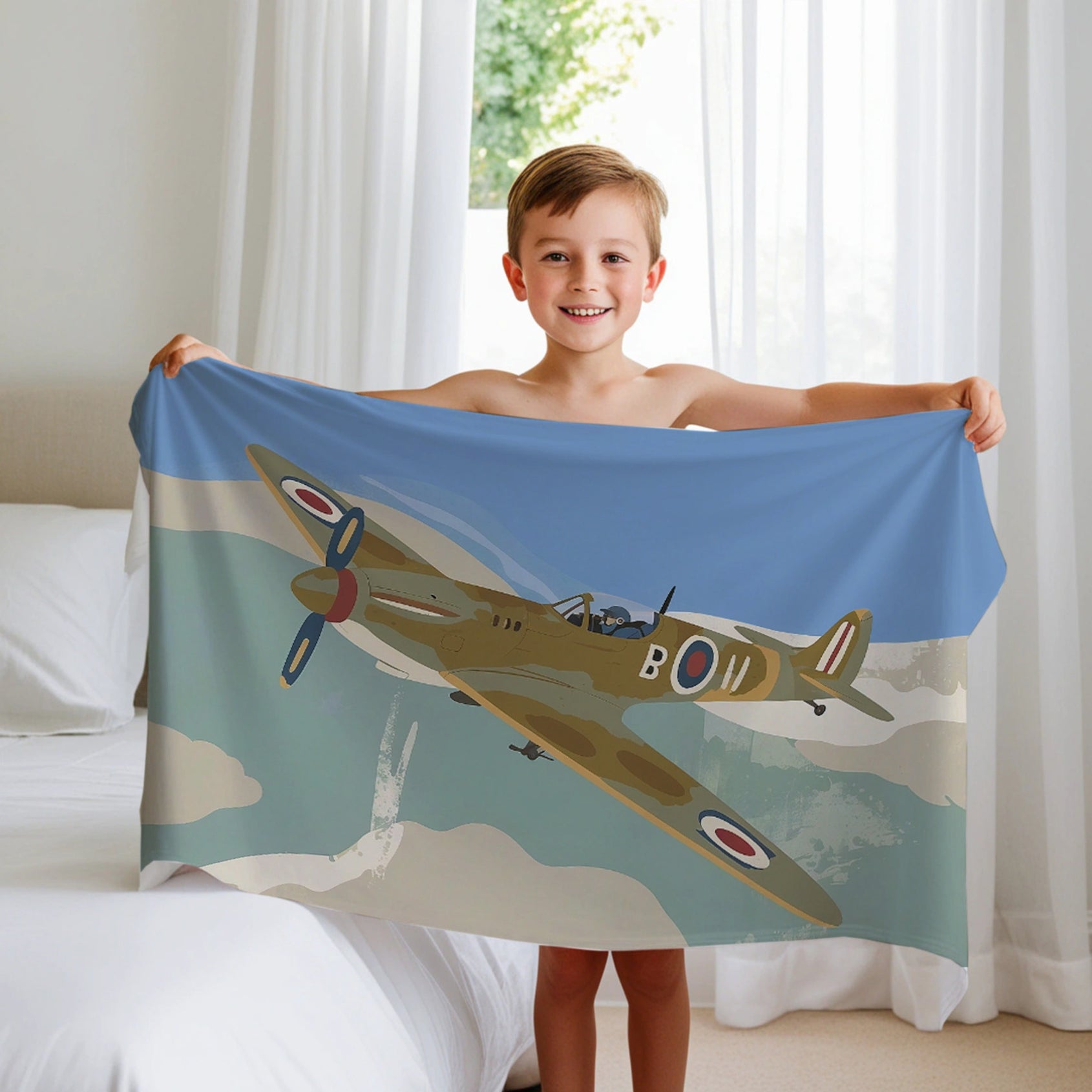 Airplane personalized children's blankets - Ace Flyer