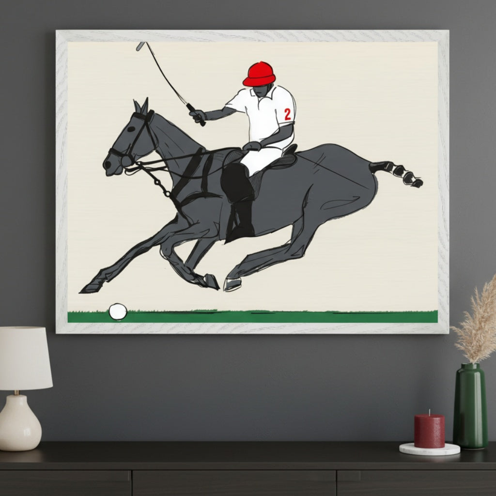 Field's Rhythm - Polo Wall Art for Living Room, Bedroom or Office