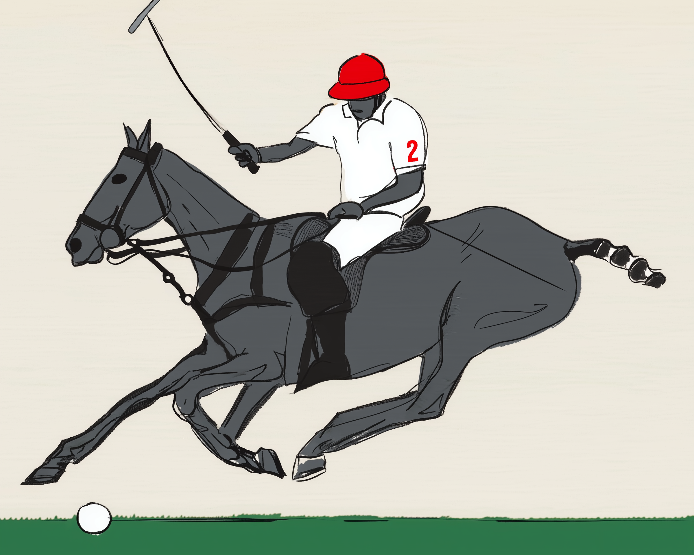 Field's Rhythm - Polo Wall Art for Living Room, Bedroom or Office
