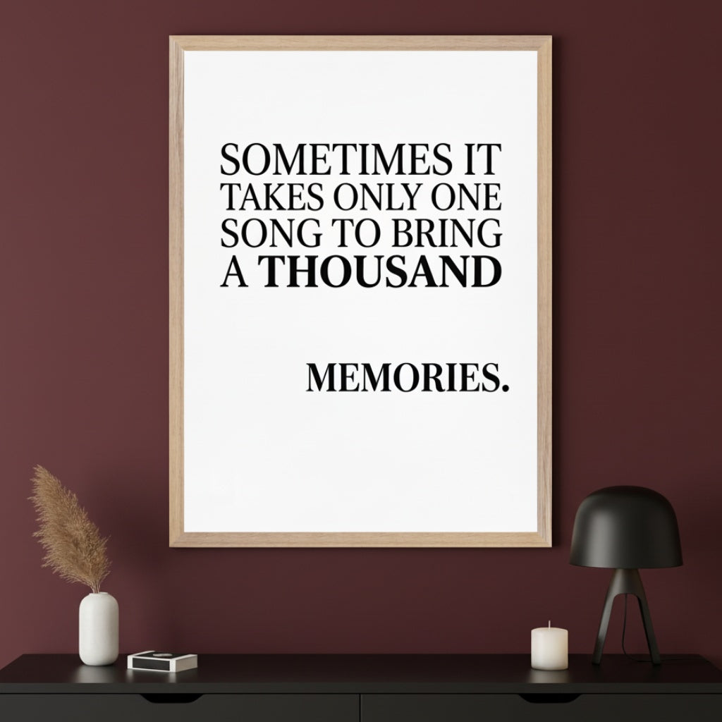 Timeless Refrain - Quote Framed Wall Art for Living Room, Bedroom or Office