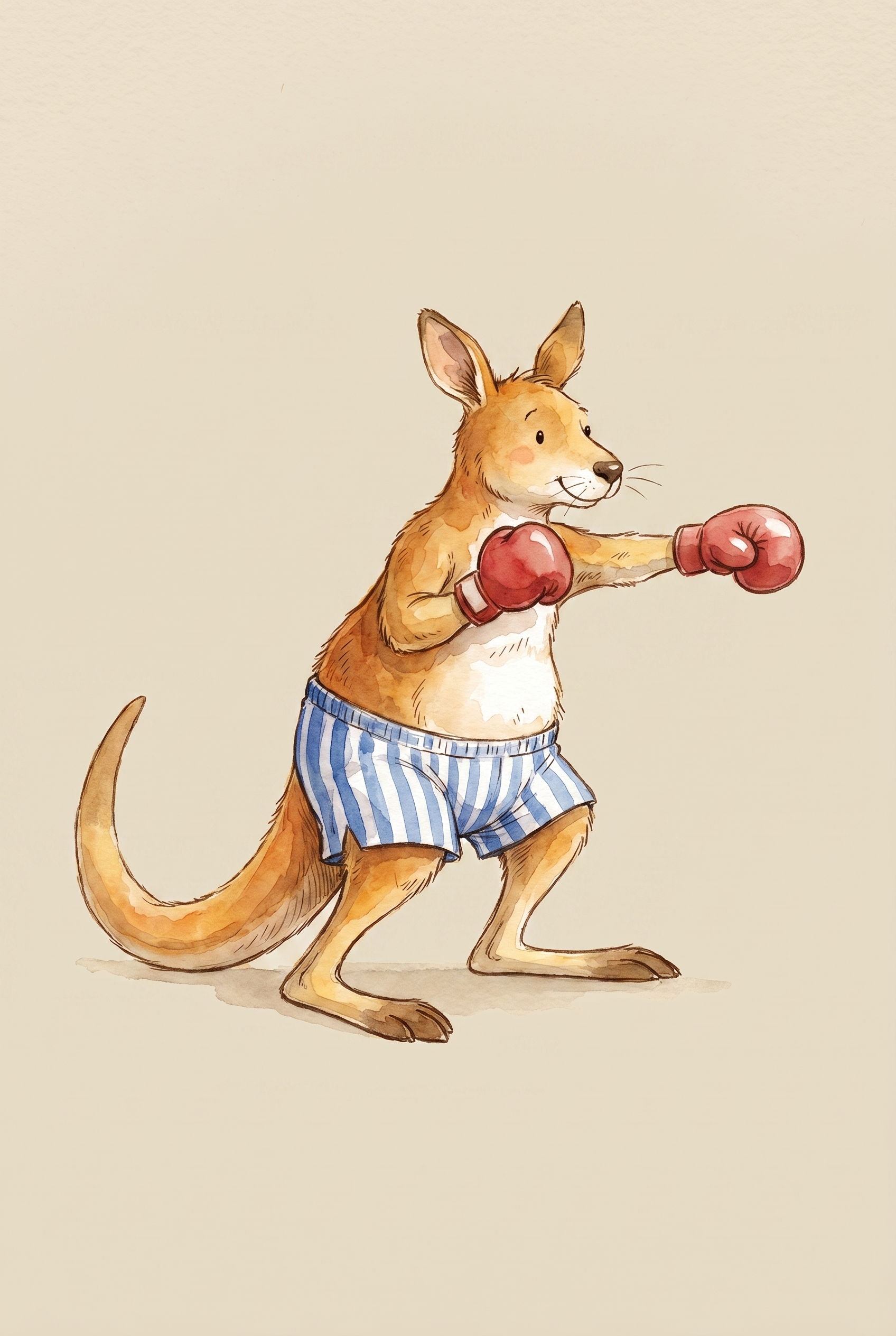 Red Boxing Gloves Kangaroo Wall Art - The Boxing Kangaroo