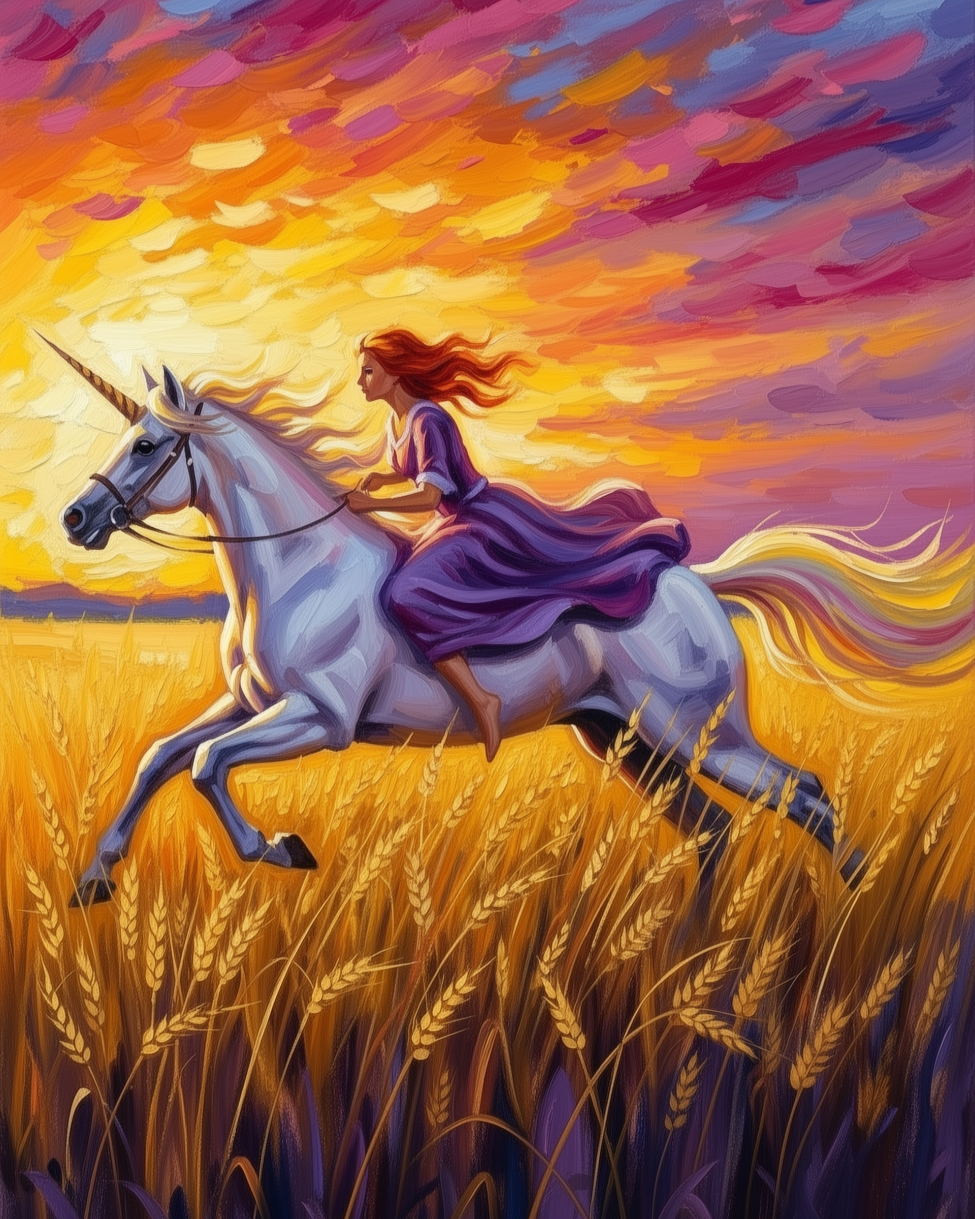 Whimsy Mane Journey - Ride Wall Art for Nursery, Playroom or Kids Bedrooms