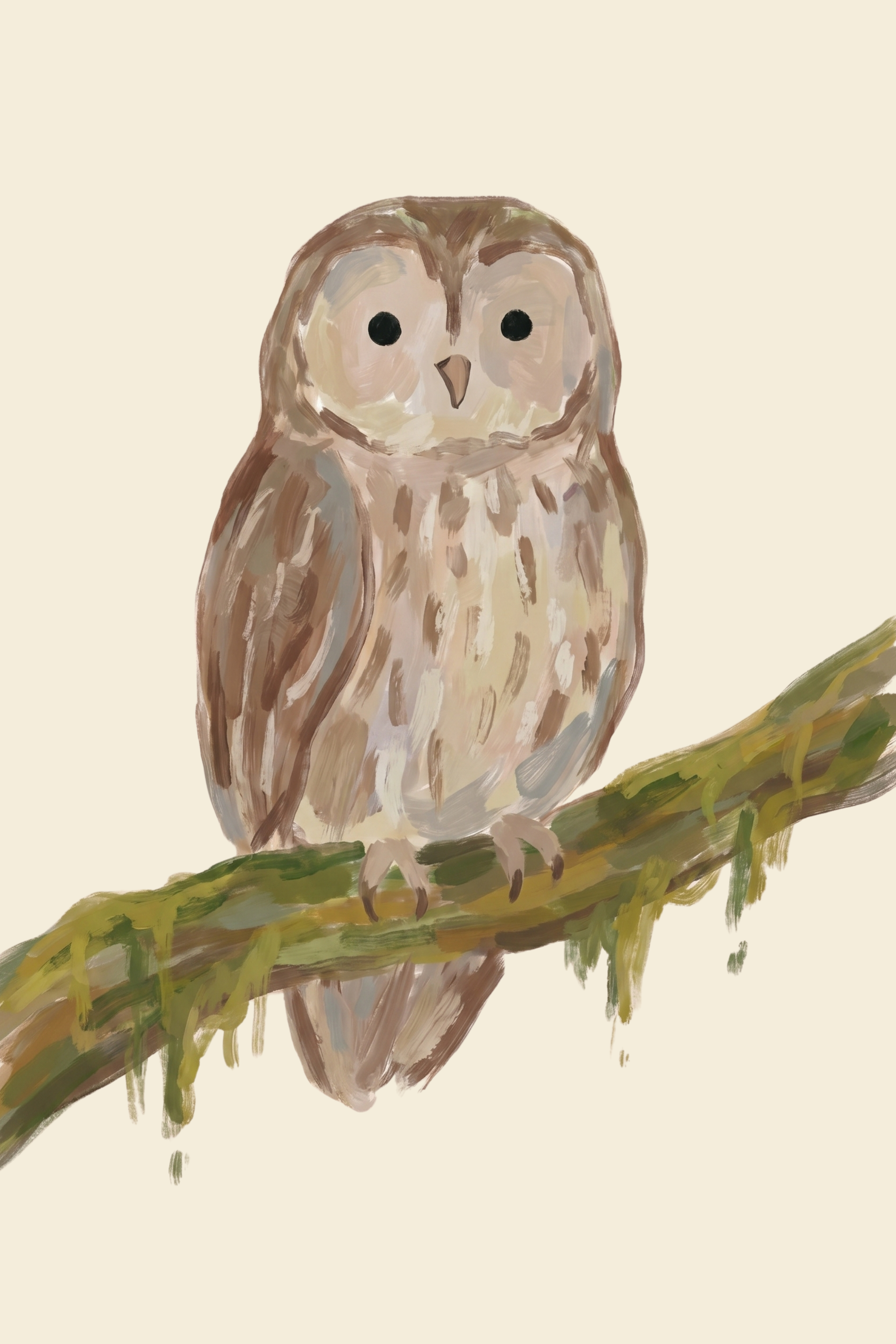 Rustic Brown Forest Owl Wall Art - Wise Wood Owl