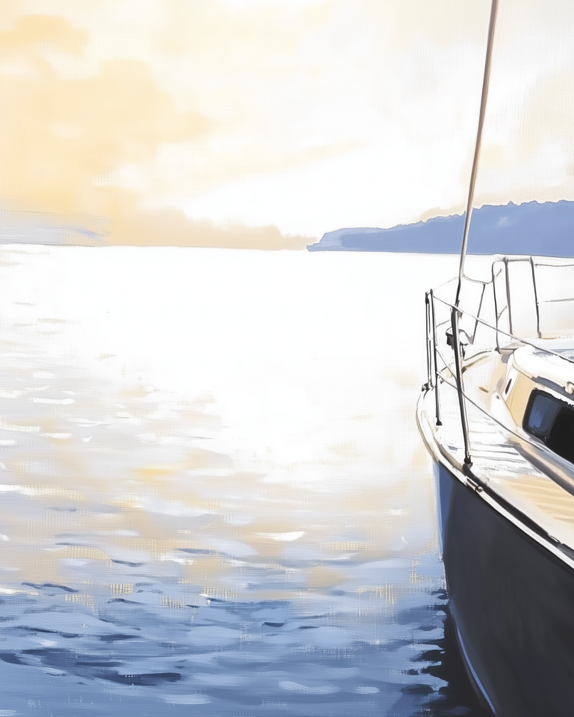 Serene Harbor - Sailboat Wall Art for Living Room, Bedroom or Office