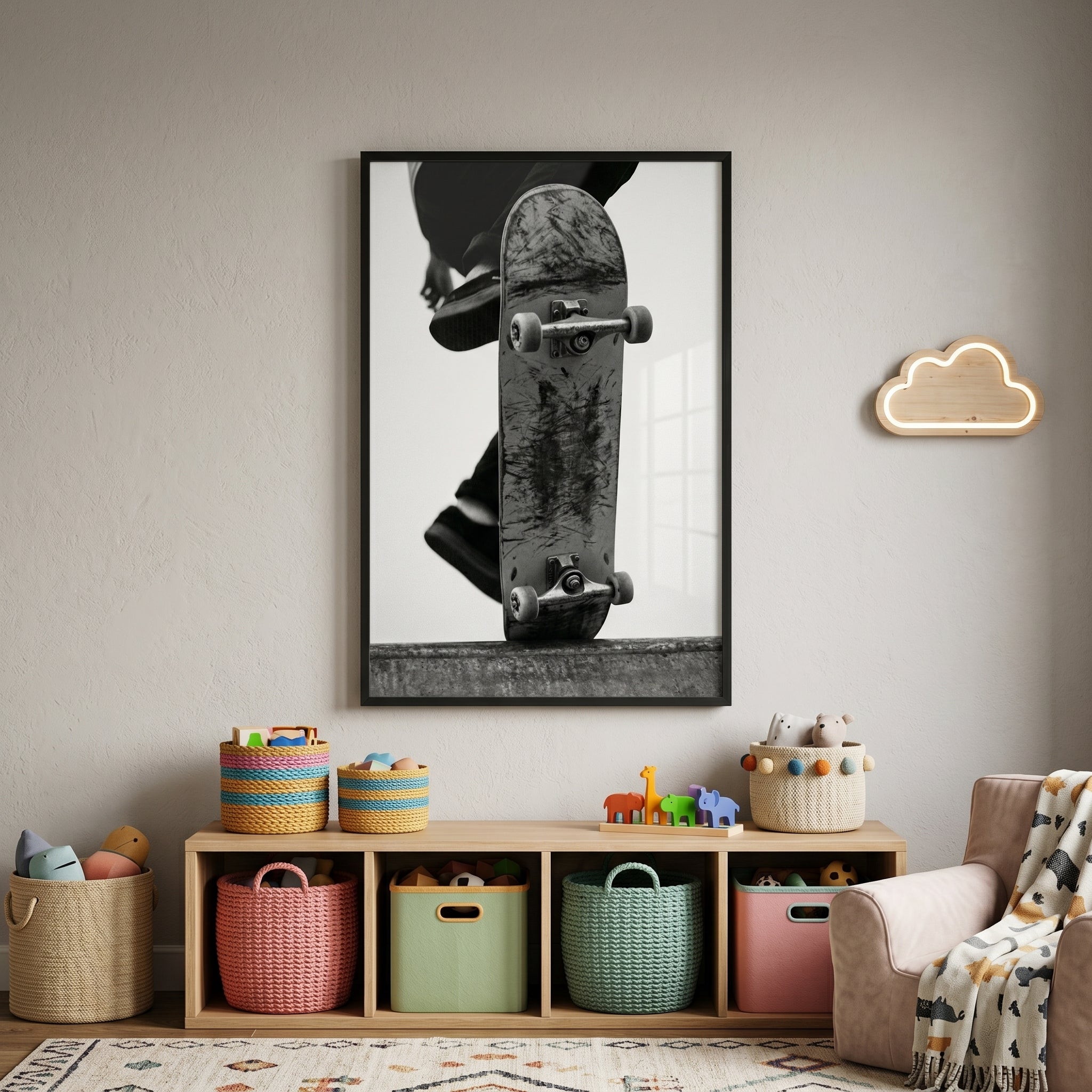 Scratched Deck Vintage Skateboard Artwork