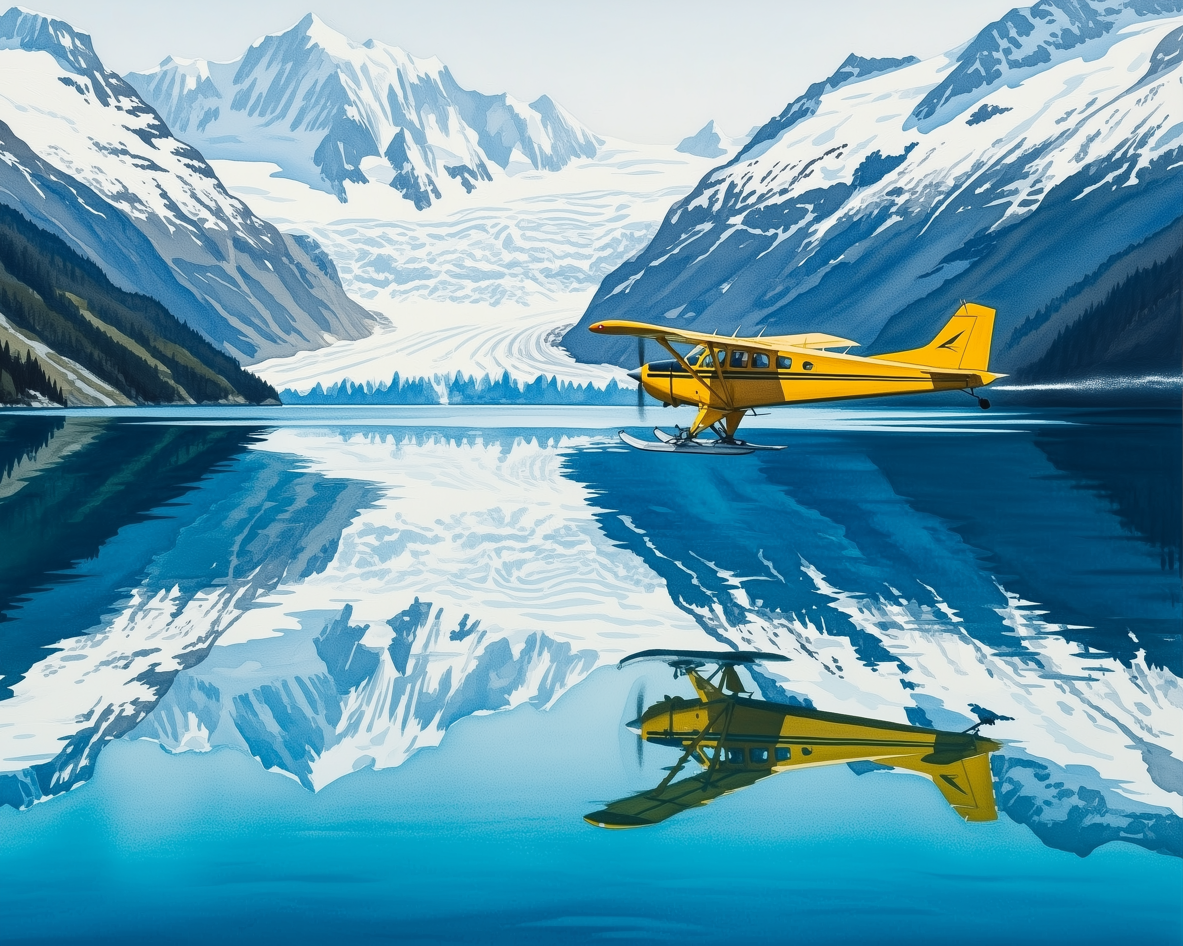 Alpine Adventure - Airplane Wall Art for Nursery, Playroom or Kids Bedrooms