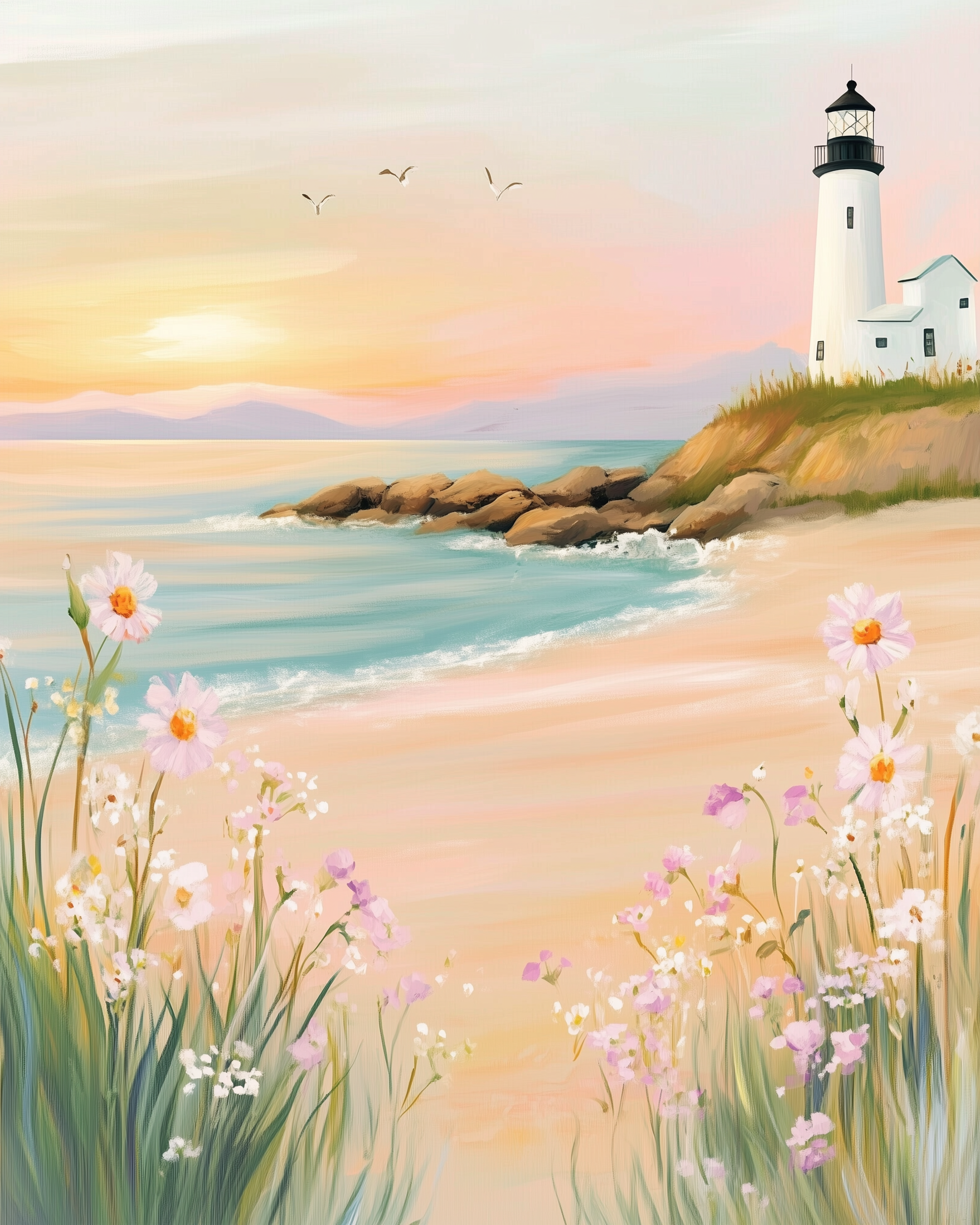 Lighthouse Dream - Seascape Wall Art for Living Room, Bedroom or Office