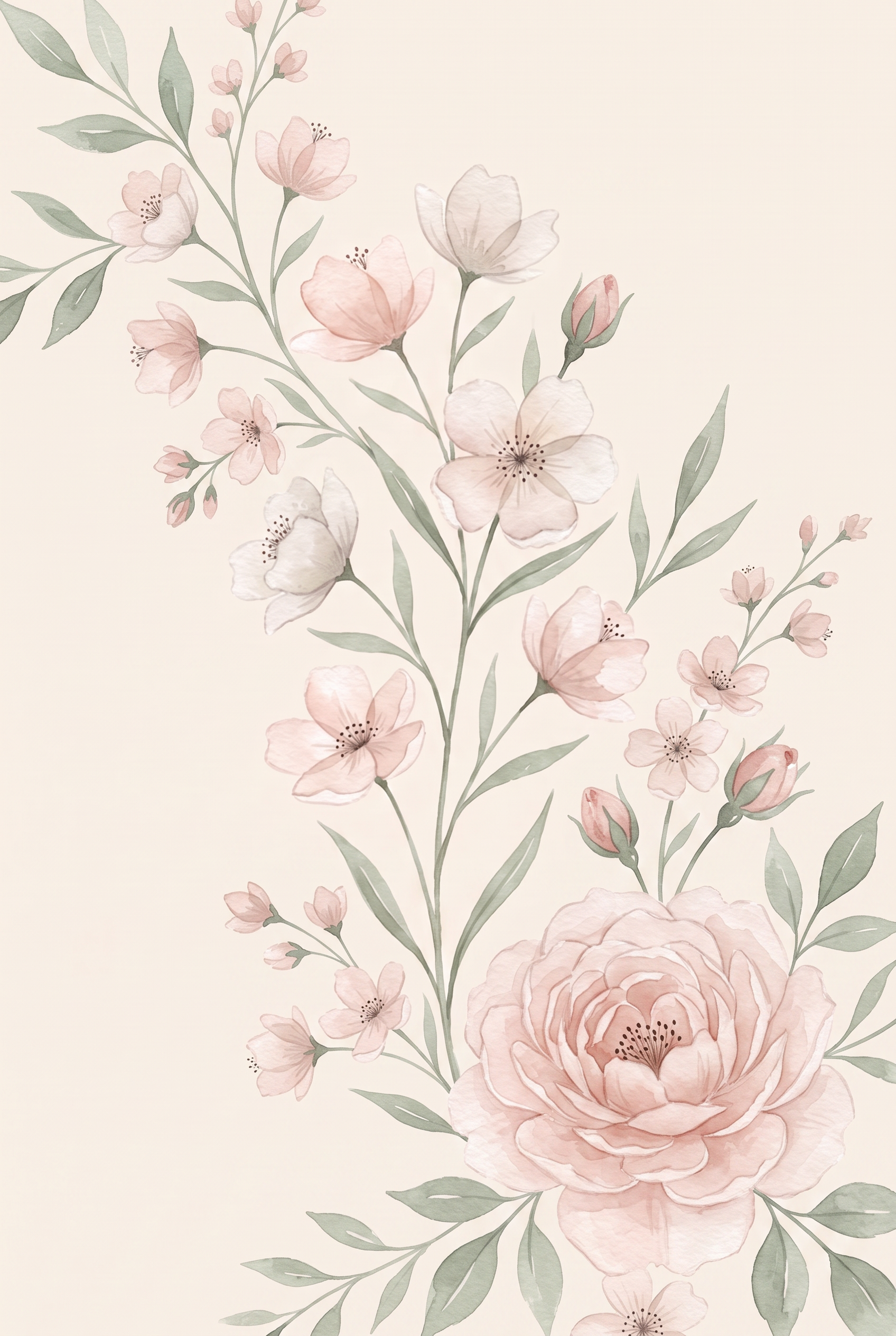 Shabby Chic Floral Wall Art - Elegant Floral Whisper