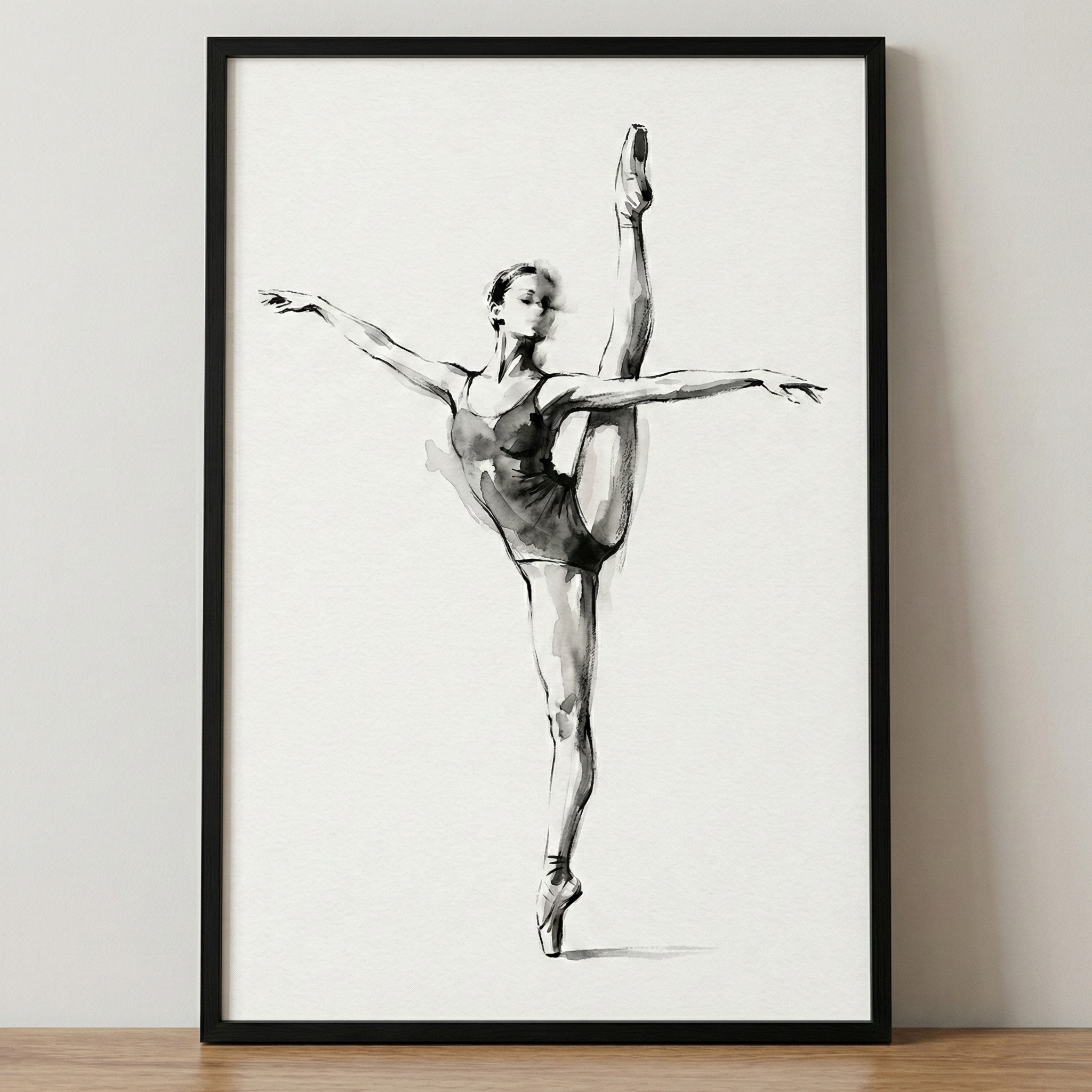 Sketch Ballerina Artwork - Graceful Ink Motion