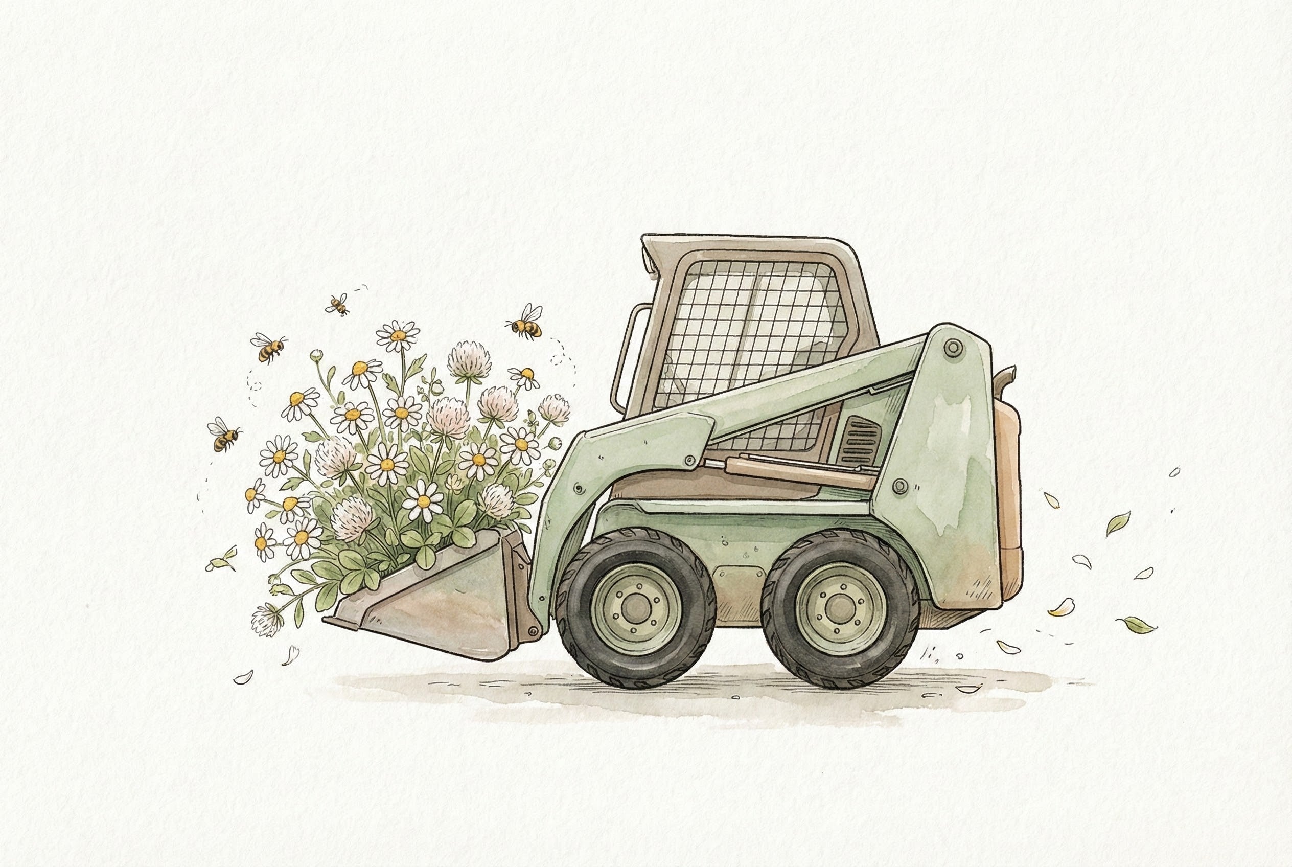 Daisy Driver - Garden Framed Wall Art for Nursery, Playroom or Kids Bedrooms