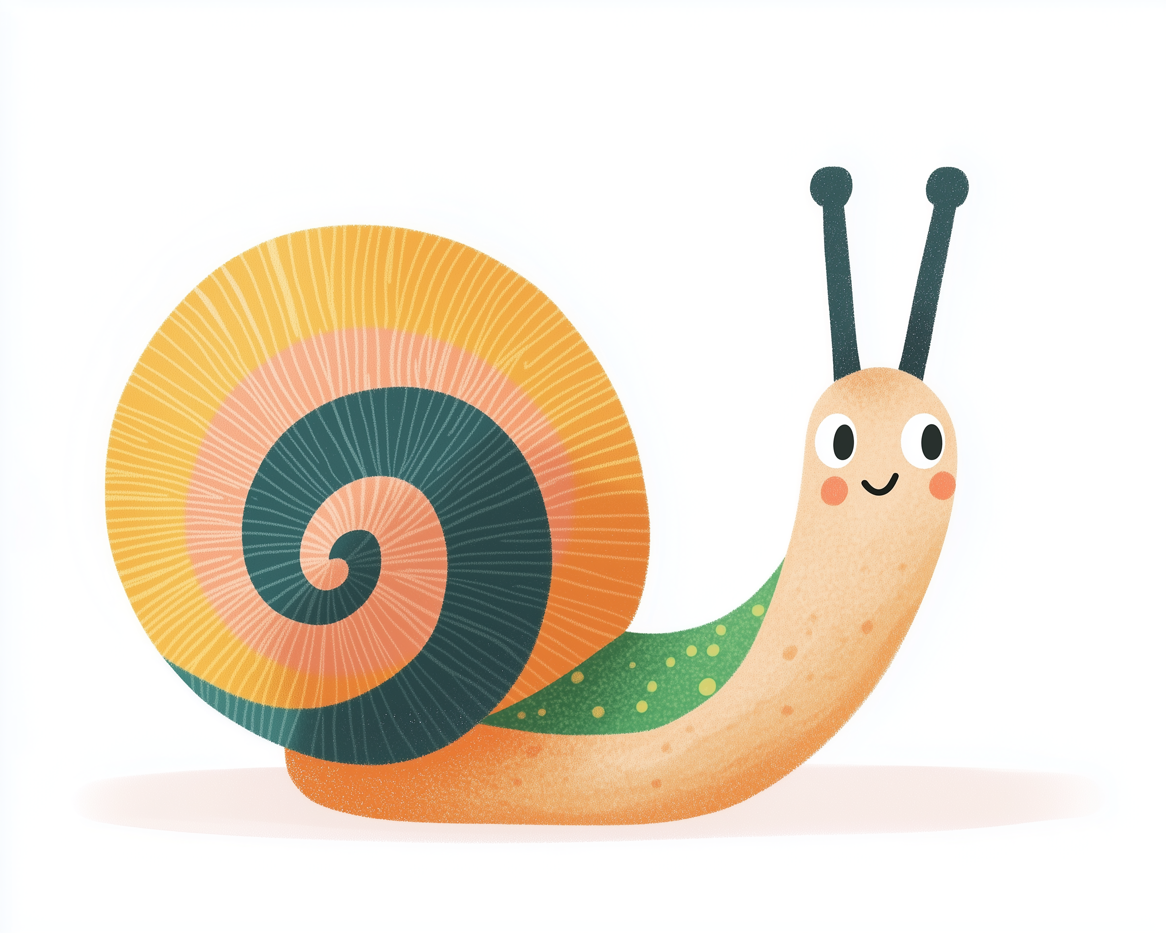 Little Shell Smile - Snail Wall Art for Nursery, Playroom or Kids Bedrooms