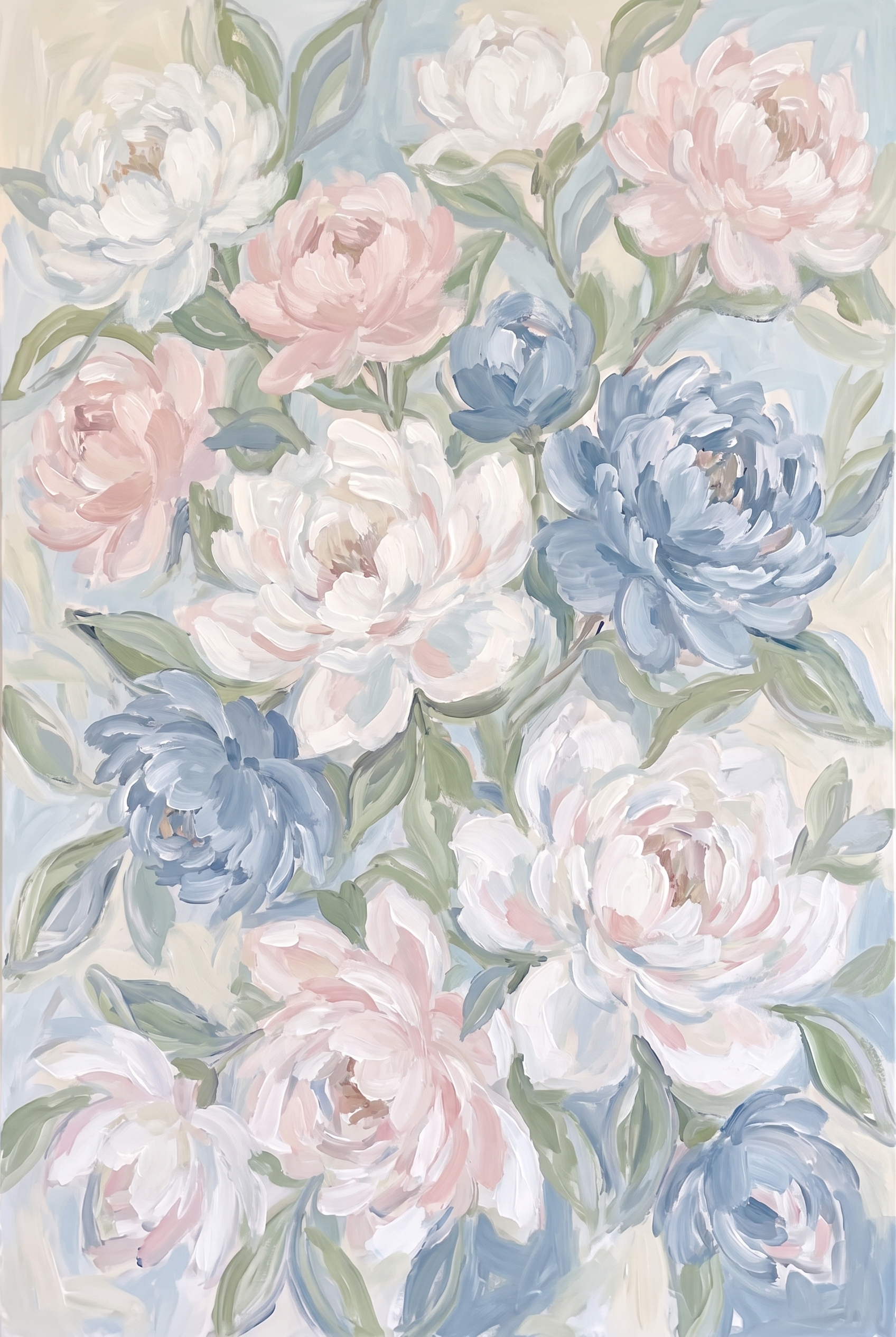 Soft Painterly Pink Peony Floral Wall Art - Serene Petal Mist