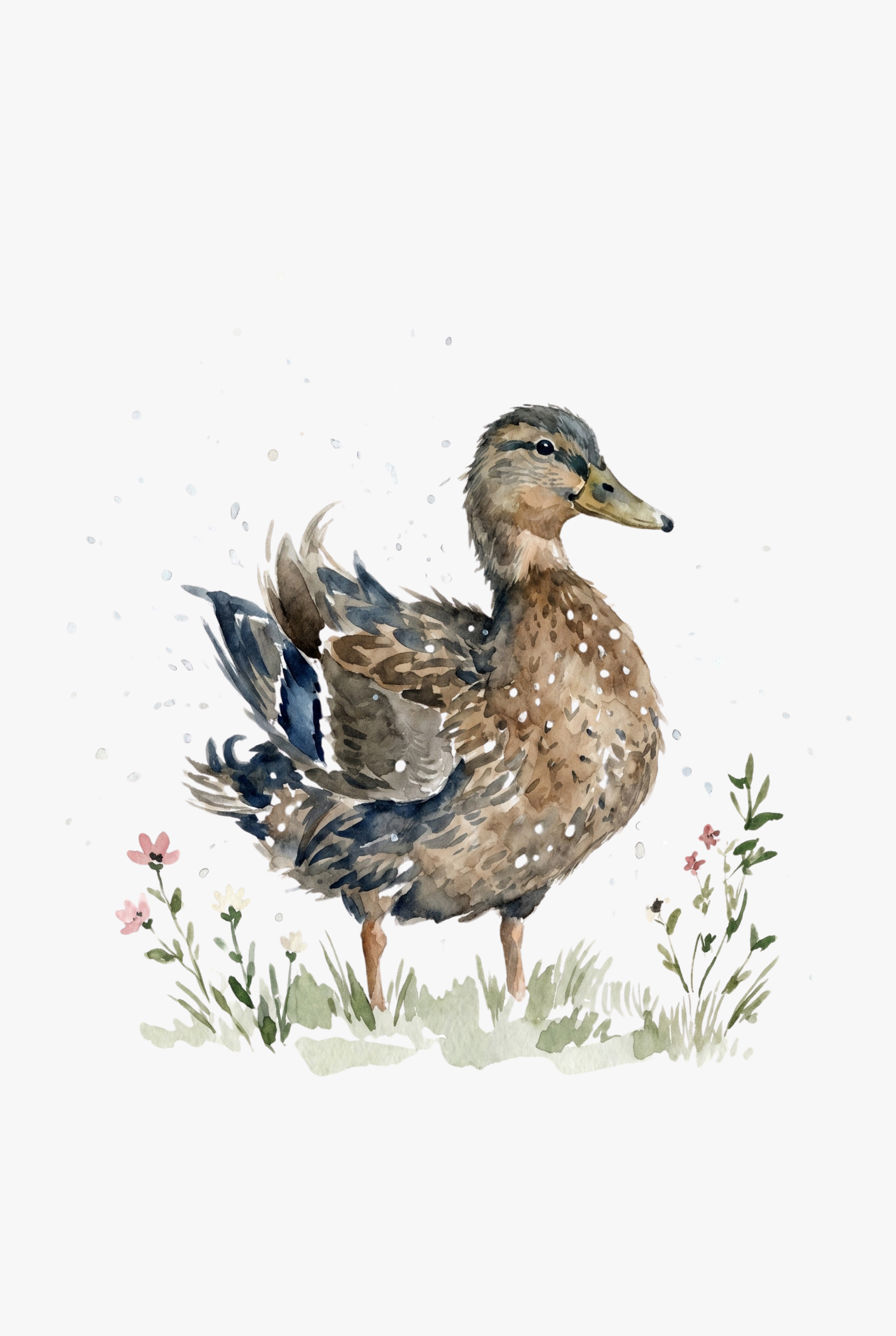 Splatter Mallard Duck Wall Art - Gentle Meadow Mallard