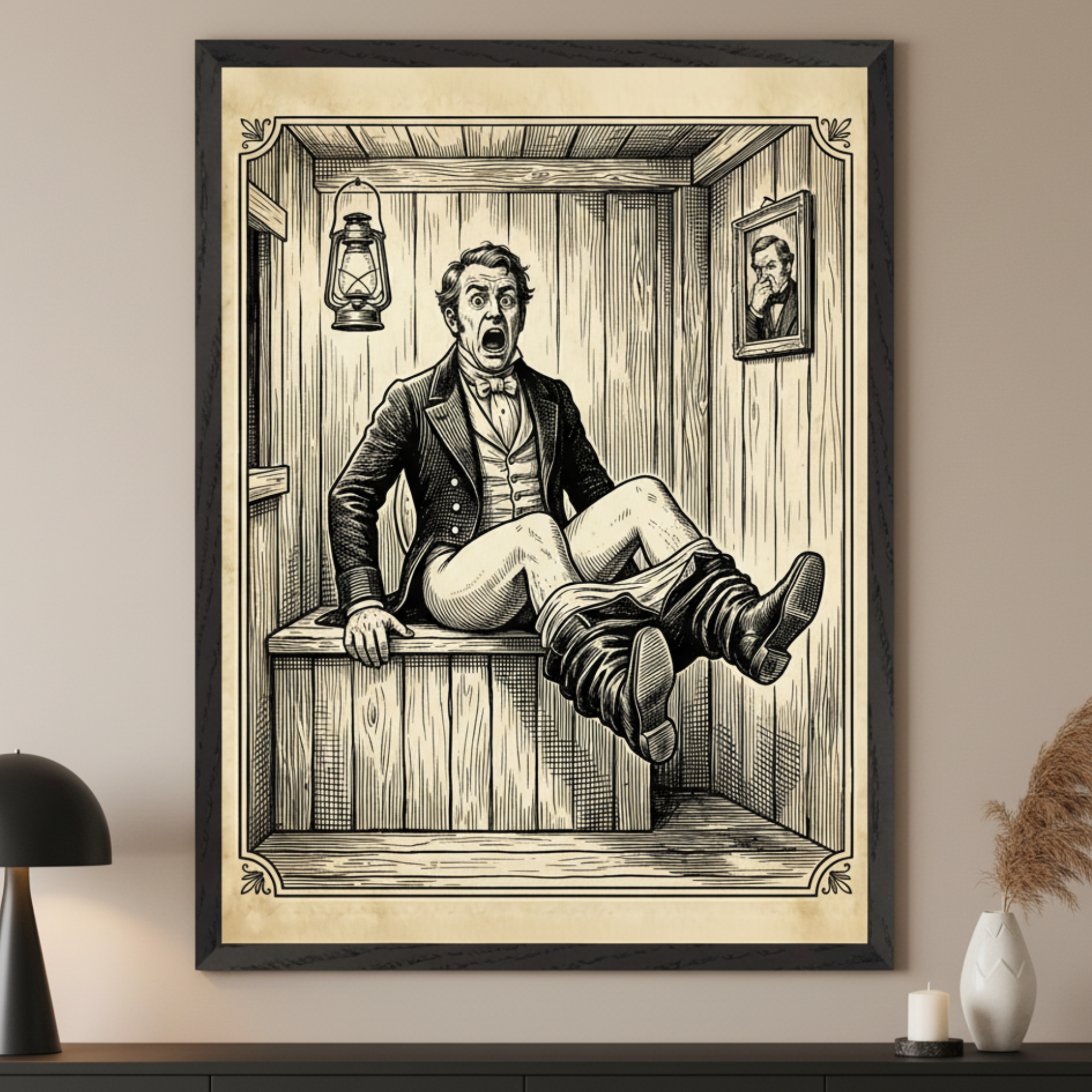 A Sudden Realization - Surprise Framed Wall Art for Living Room, Bedroom or Office