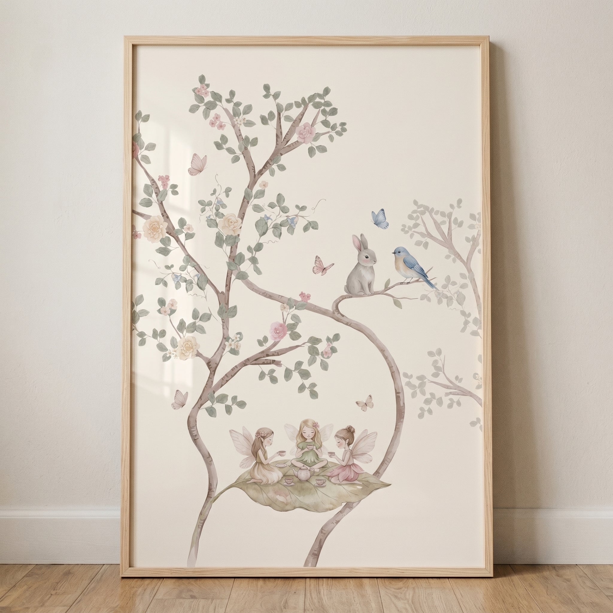 Tea Party Woodland Fairies Wall Art - Enchanted Tea Party