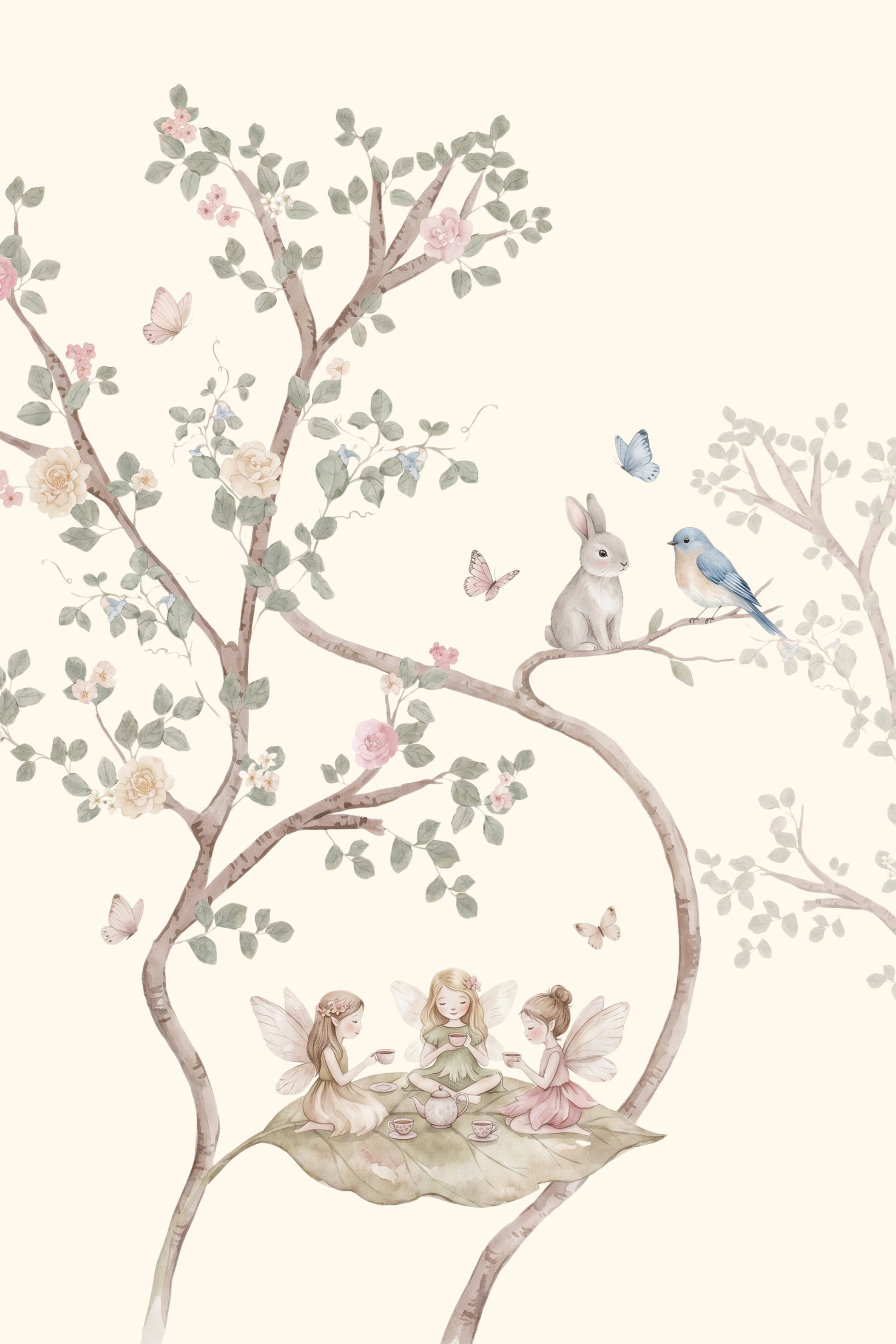 Tea Party Woodland Fairies Wall Art - Enchanted Tea Party