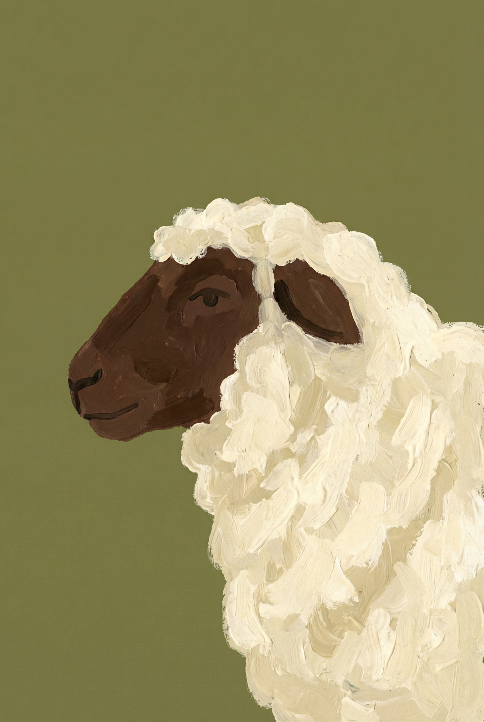 Thick Texture Woolly Sheep Wall Art - Woolly Farm Friend