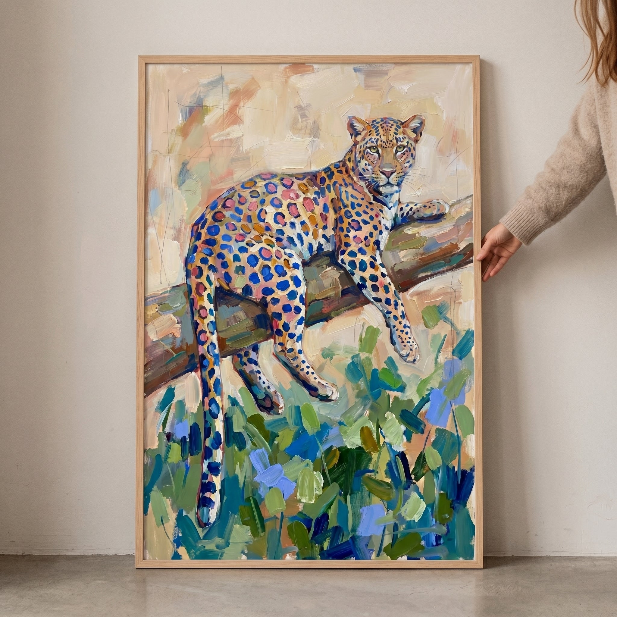 African Big Cats Watercolor Wall Art Set of 3 Prints