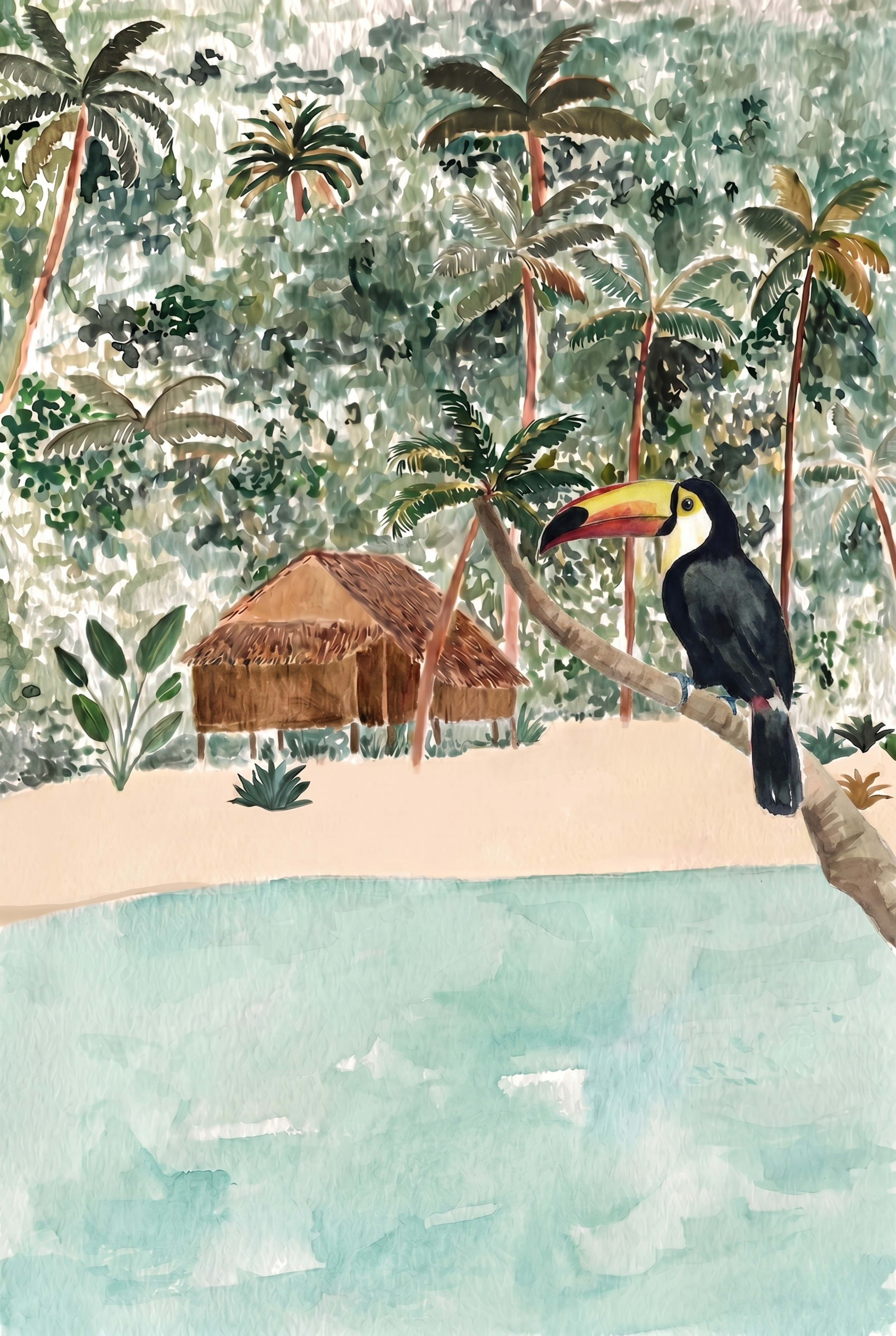 Tropical Boho Toucan Wall Art - Tropical Toucan Haven