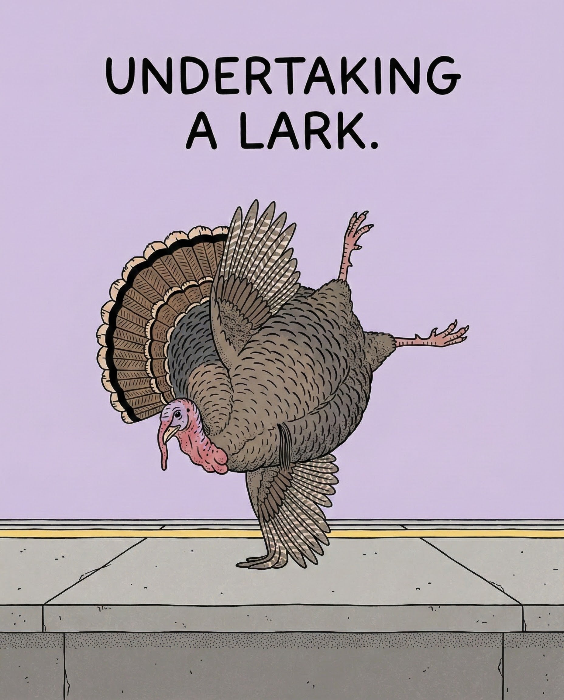 Upside Down Cheer - Turkey Framed Wall Art for Nursery, Playroom or Kids Bedrooms