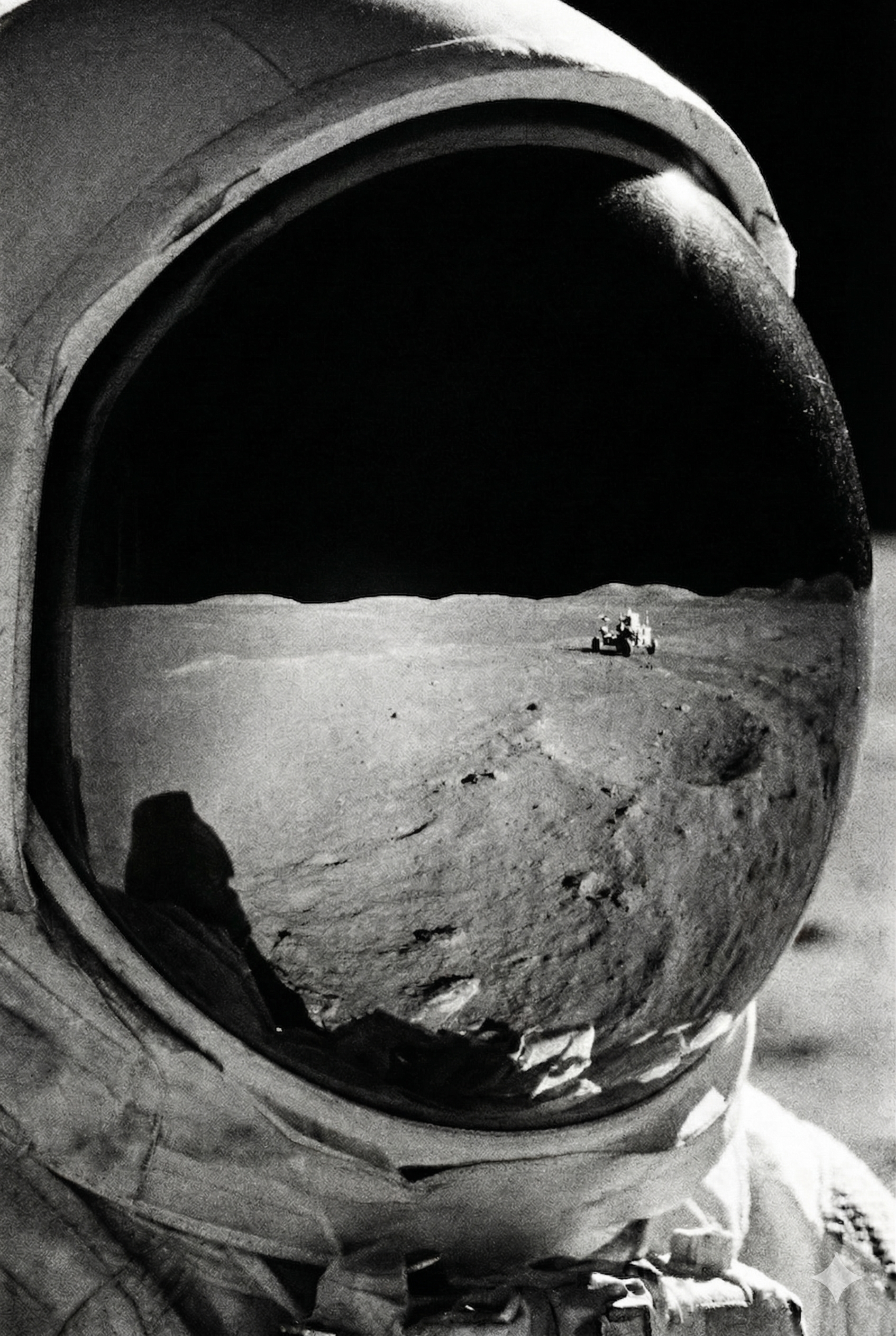 Vintage Lunar Landing Astronaut Wall Art - Silent Moon Gaze