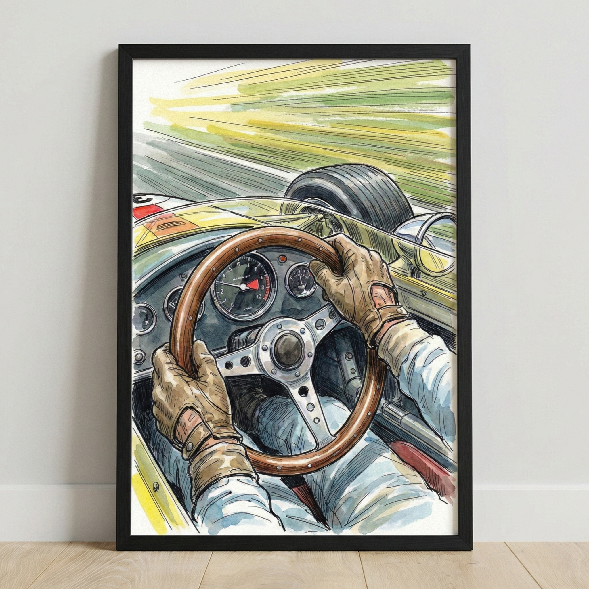 Vintage Race Car Wall Art - Vintage Speed Grip